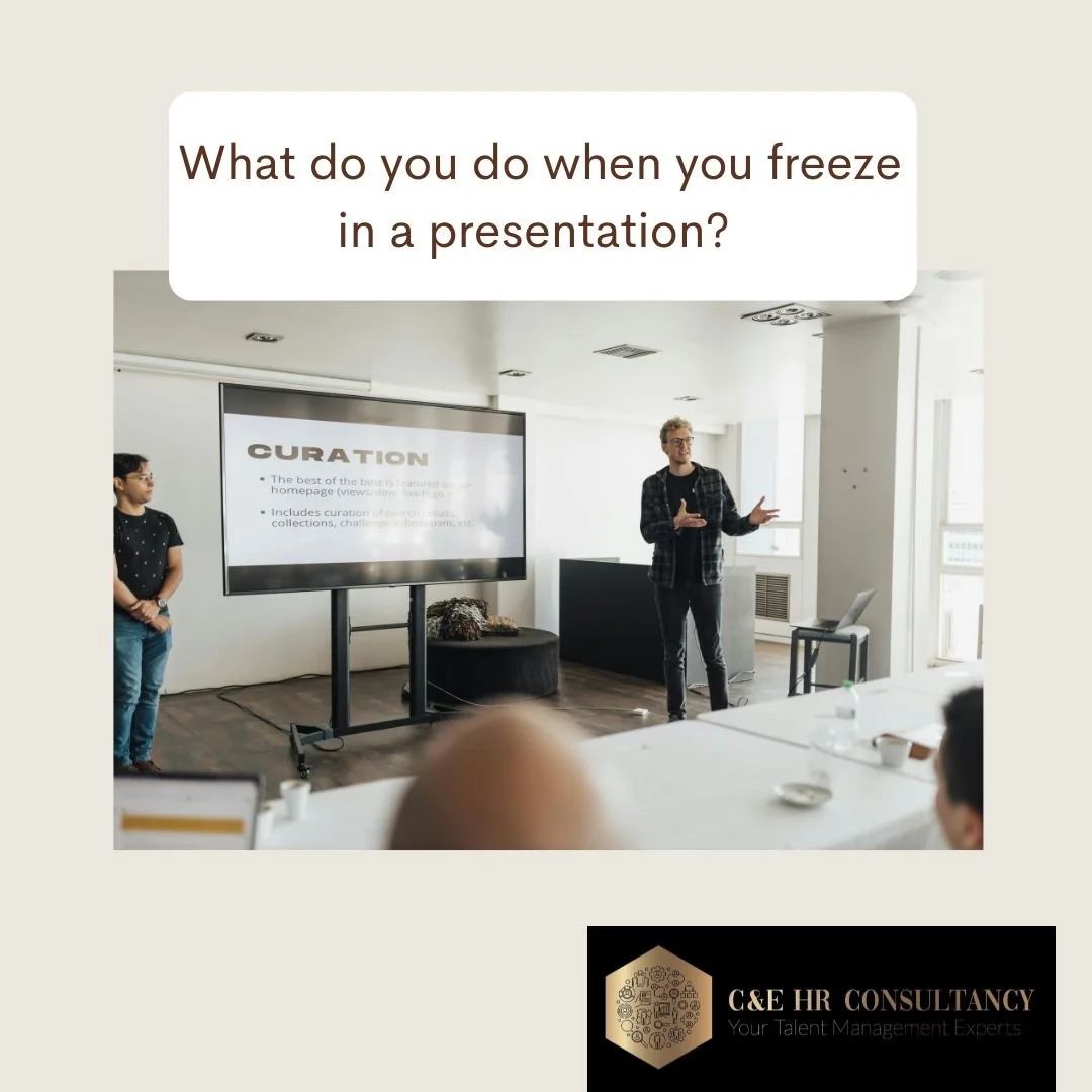 💬 When you freeze in a presentation &mdash; what do you say?

One of the most frustrating things about presenting in English isn't necessarily not knowing the English.

Sometimes you know exactly what you want to say.

You've prepared.

You understa