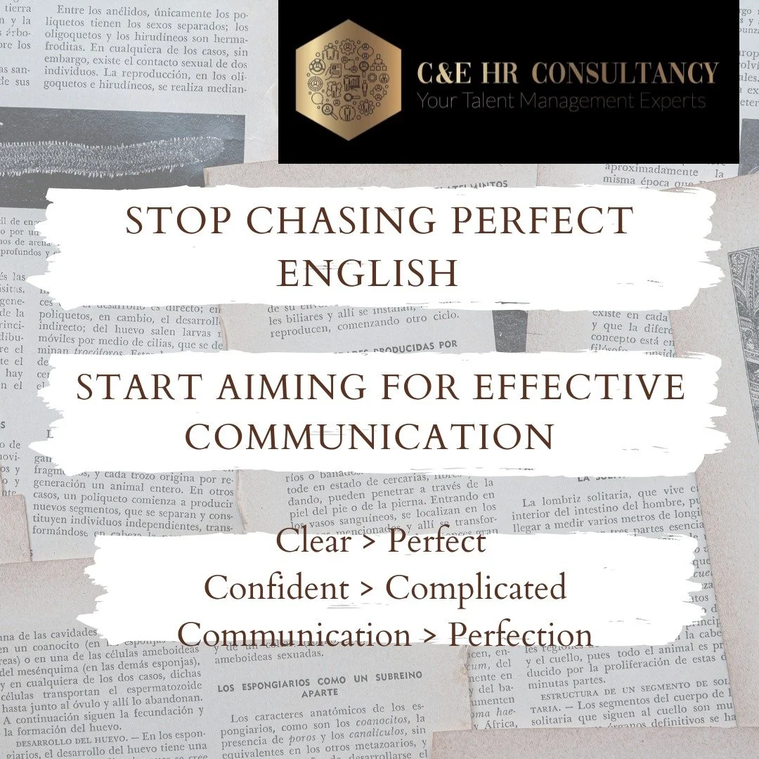 The search for perfect English is the wrong goal.

I see this all the time.

Professionals who have spent years learning English still hesitate before speaking because they're worried about:

using the wrong tense
choosing the wrong word
making a pro