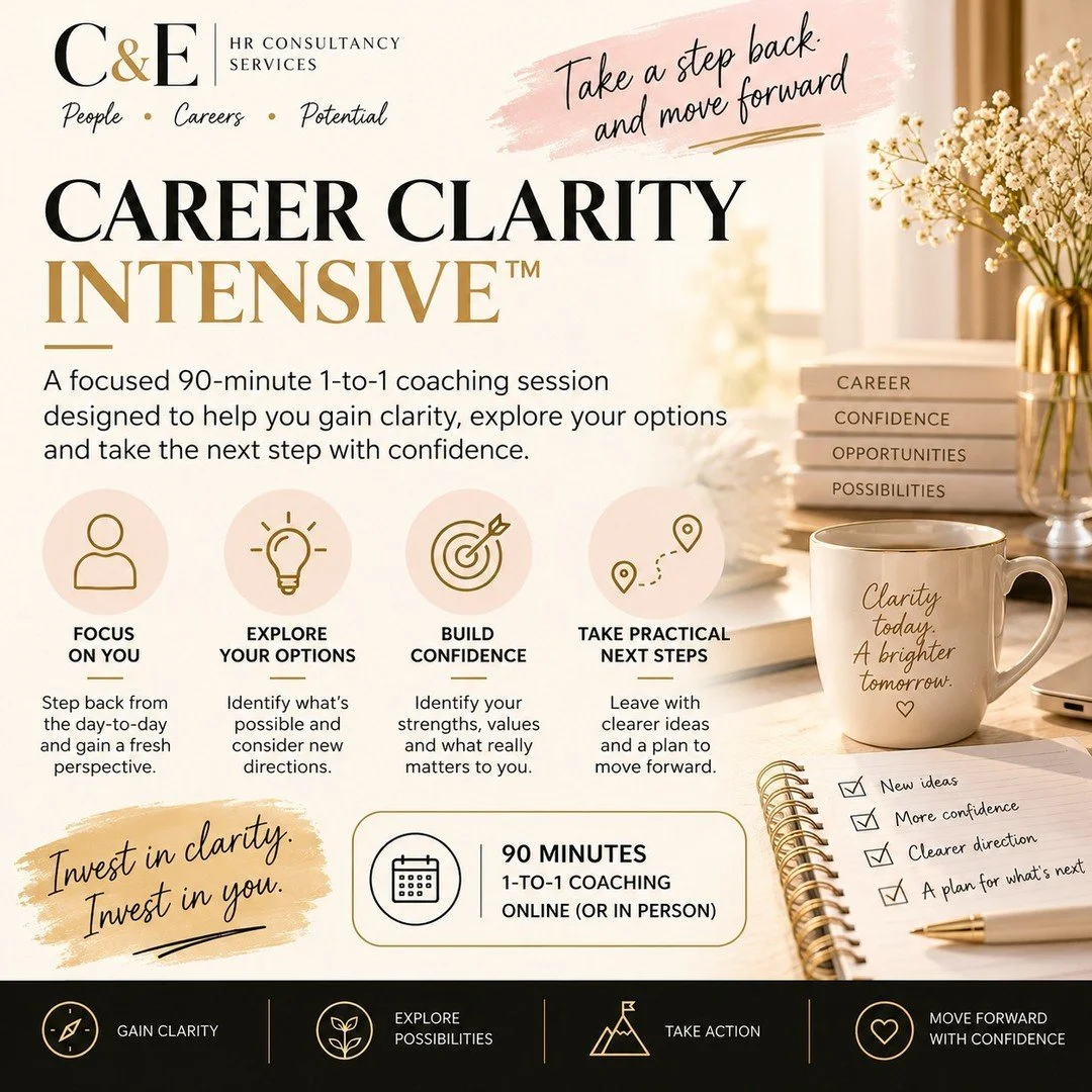 Career Clarity Intensive - Win a spot! 
What if you could have 90 minutes to focus entirely on your career?

Not your to-do list.
Not what everyone else thinks you should be doing.
Your career.

I'm giving one person the chance to win a Career Clarit