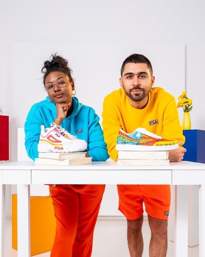 FILA pride sneaker collaboration with Shanee Benjamin