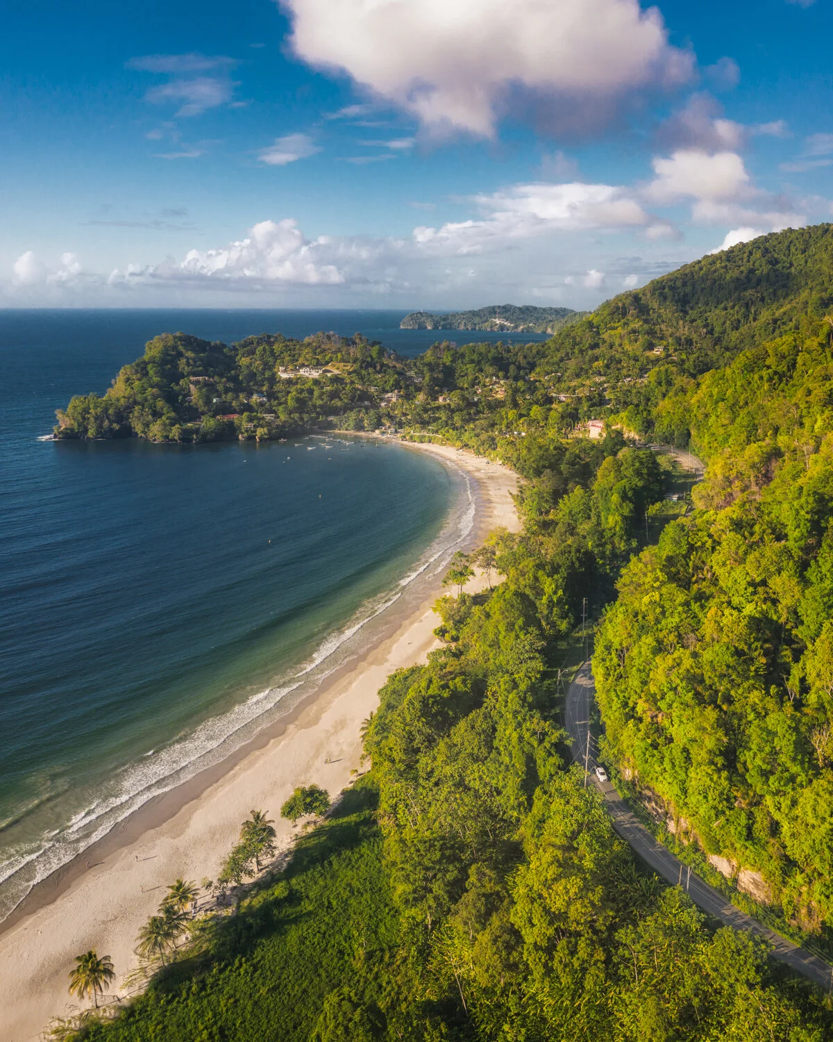 "Las Cuevas Beach from above" 2020. Las Cuevas, Trinidad.