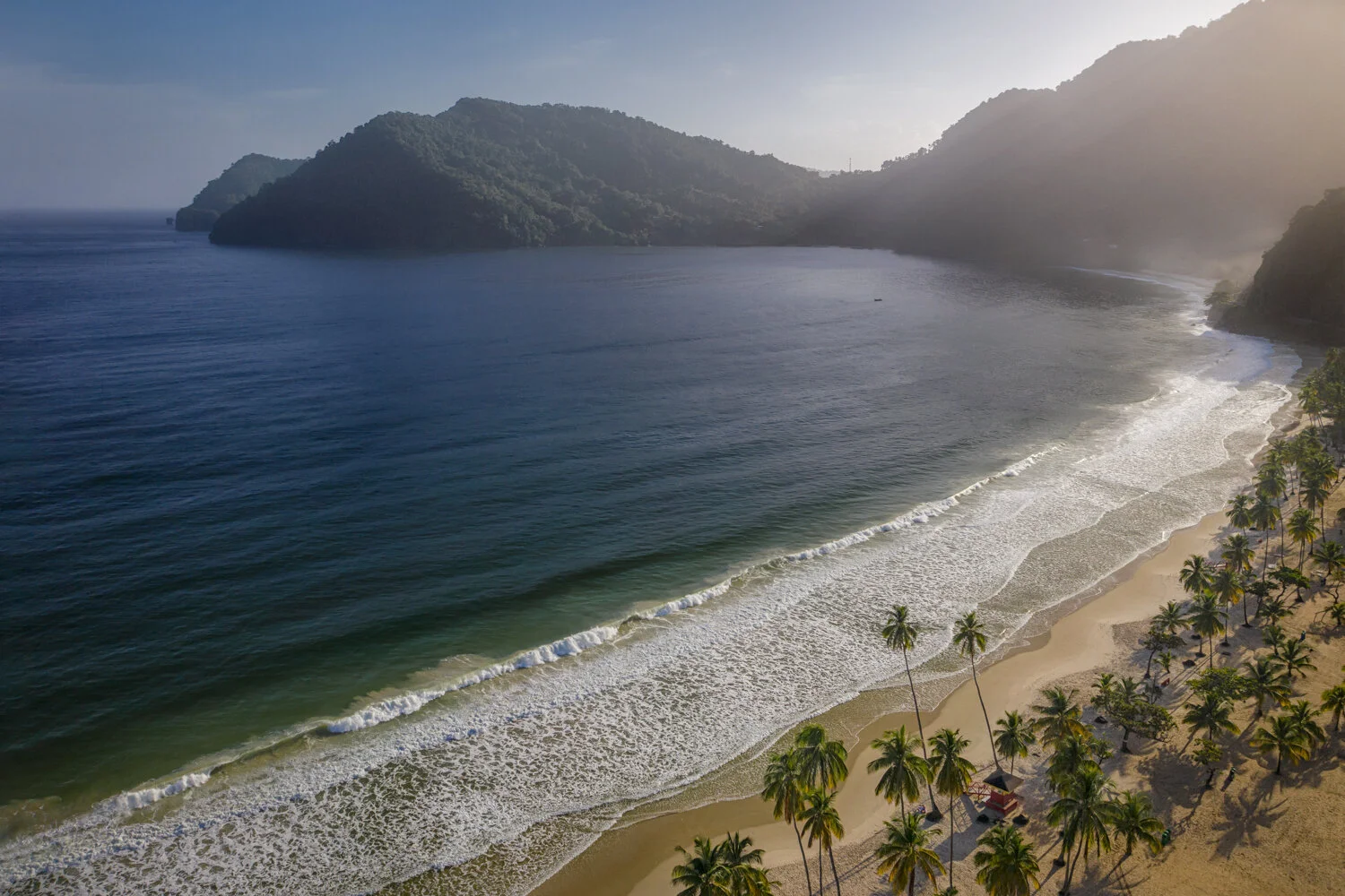 "A beautiful morning in the bay" 2021. Aerial view of Maracas Bay, Trinidad.