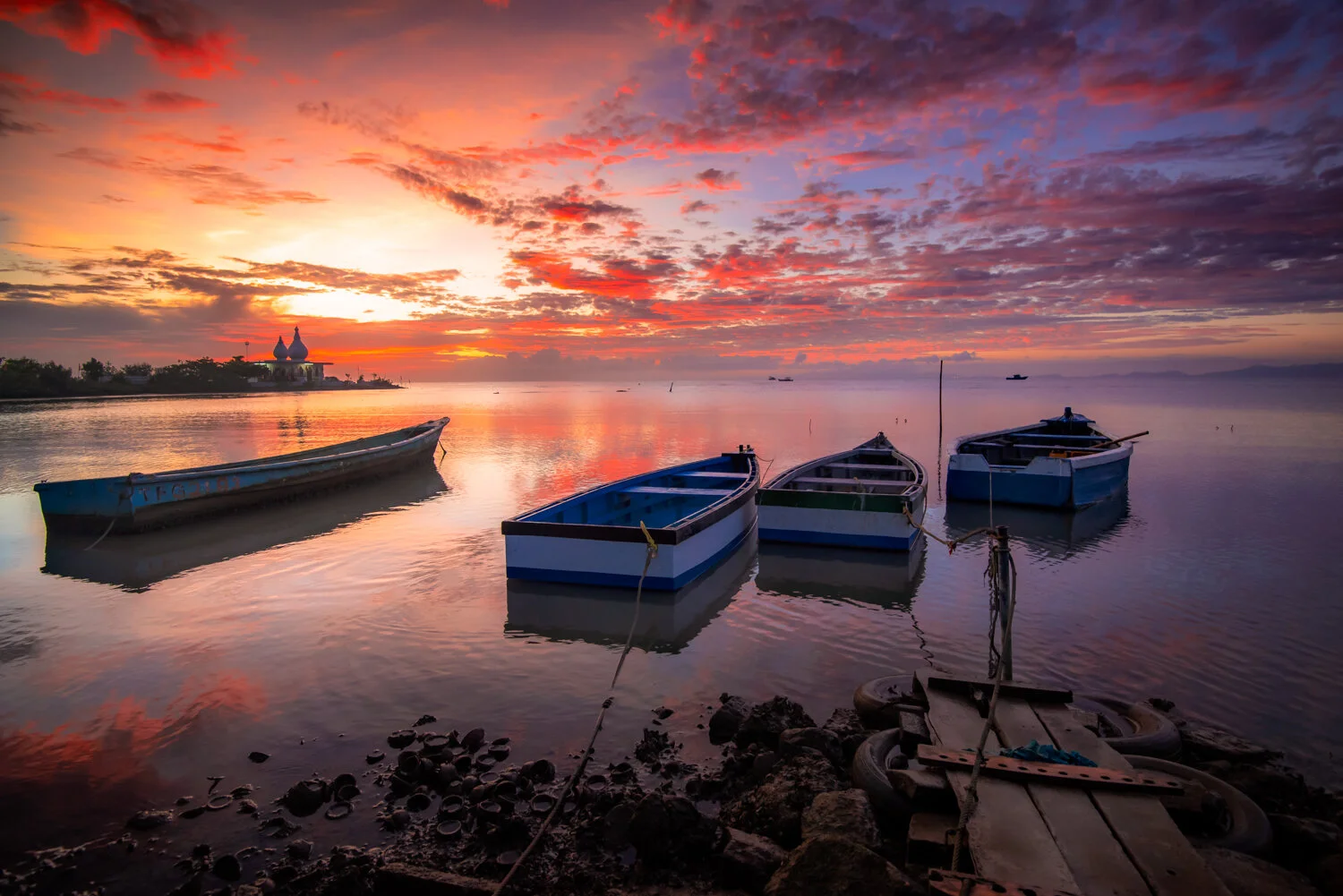 "Sunset from Temple in the Sea" 2017. Waterloo, Trinidad.