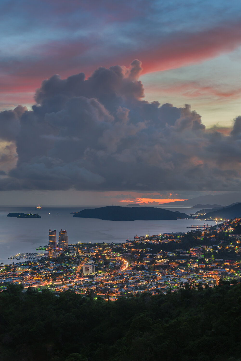 "West Trinidad at dusk" 2020. Port of Spain, Trinidad.