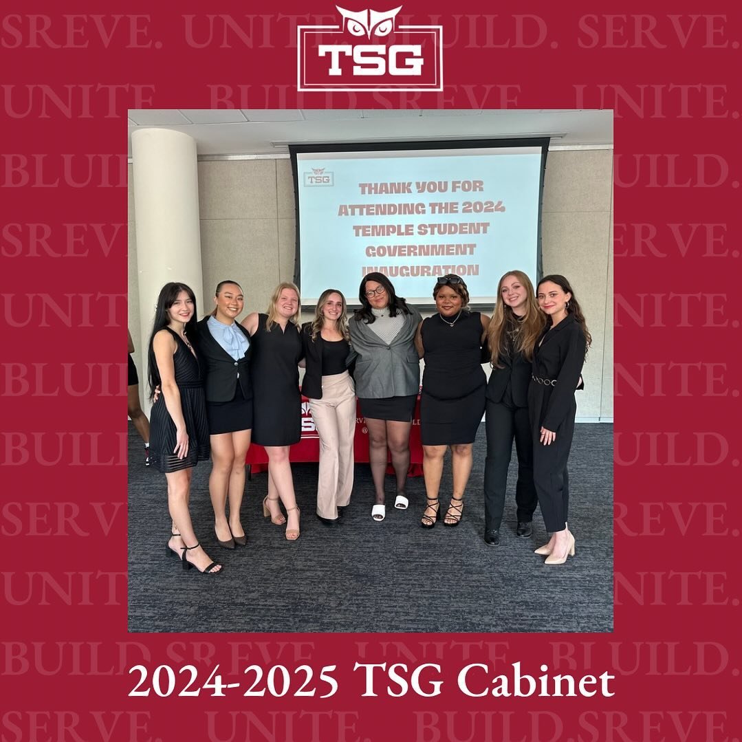 On Monday, April 29th, our cabinet had the honor of attending the 2024 Temple Student Government Inauguration. 

Our newly elected President Ray Epstein @bluraybeyondhd and Vice President Kiyah Hamilton @kiyahjanay took their oaths and remaining cabi