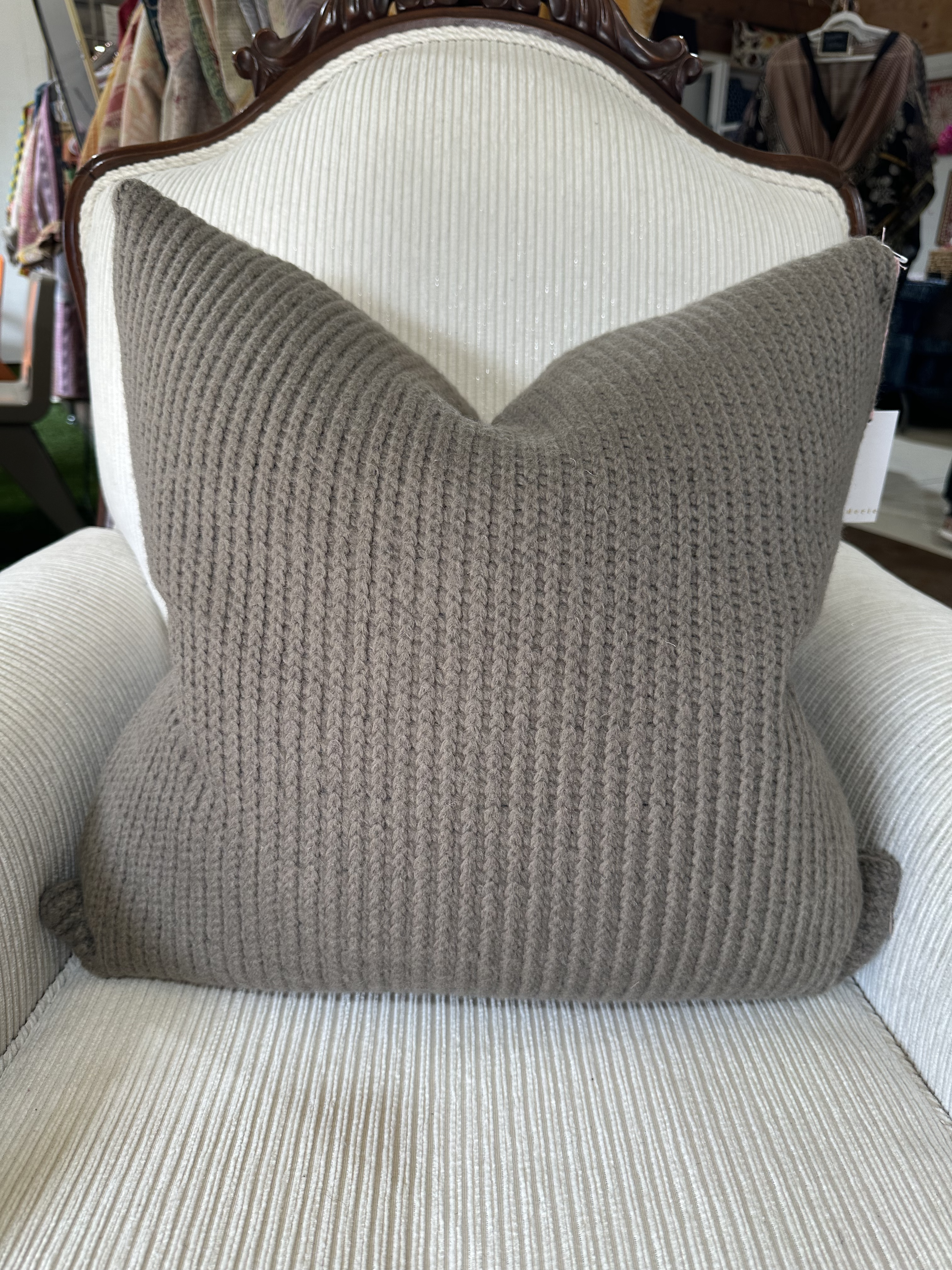 Herno Mushroom Knit Throw Pillow