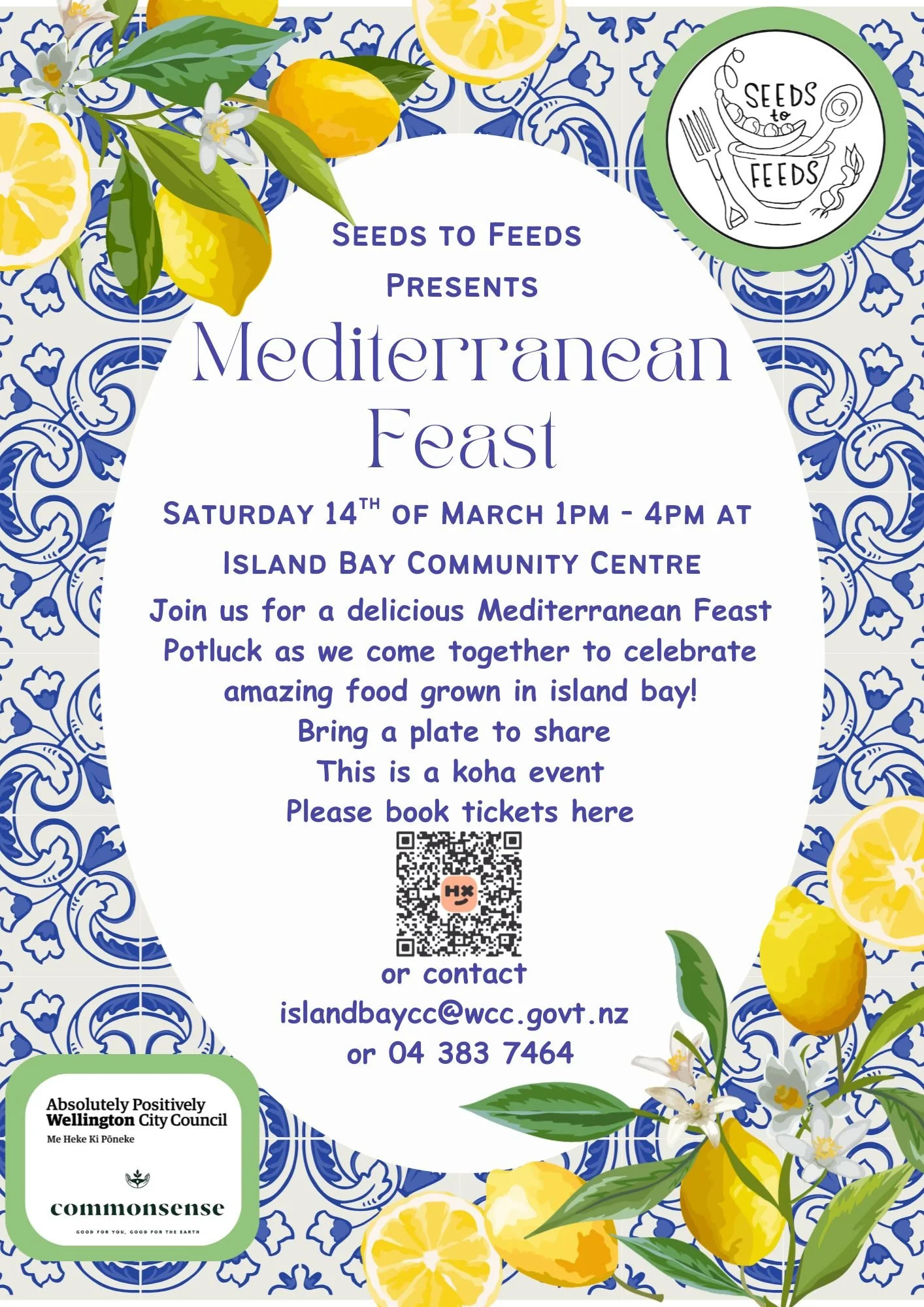 Island Bay Seeds to Feeds Pot Luck- Mediterranean Feast