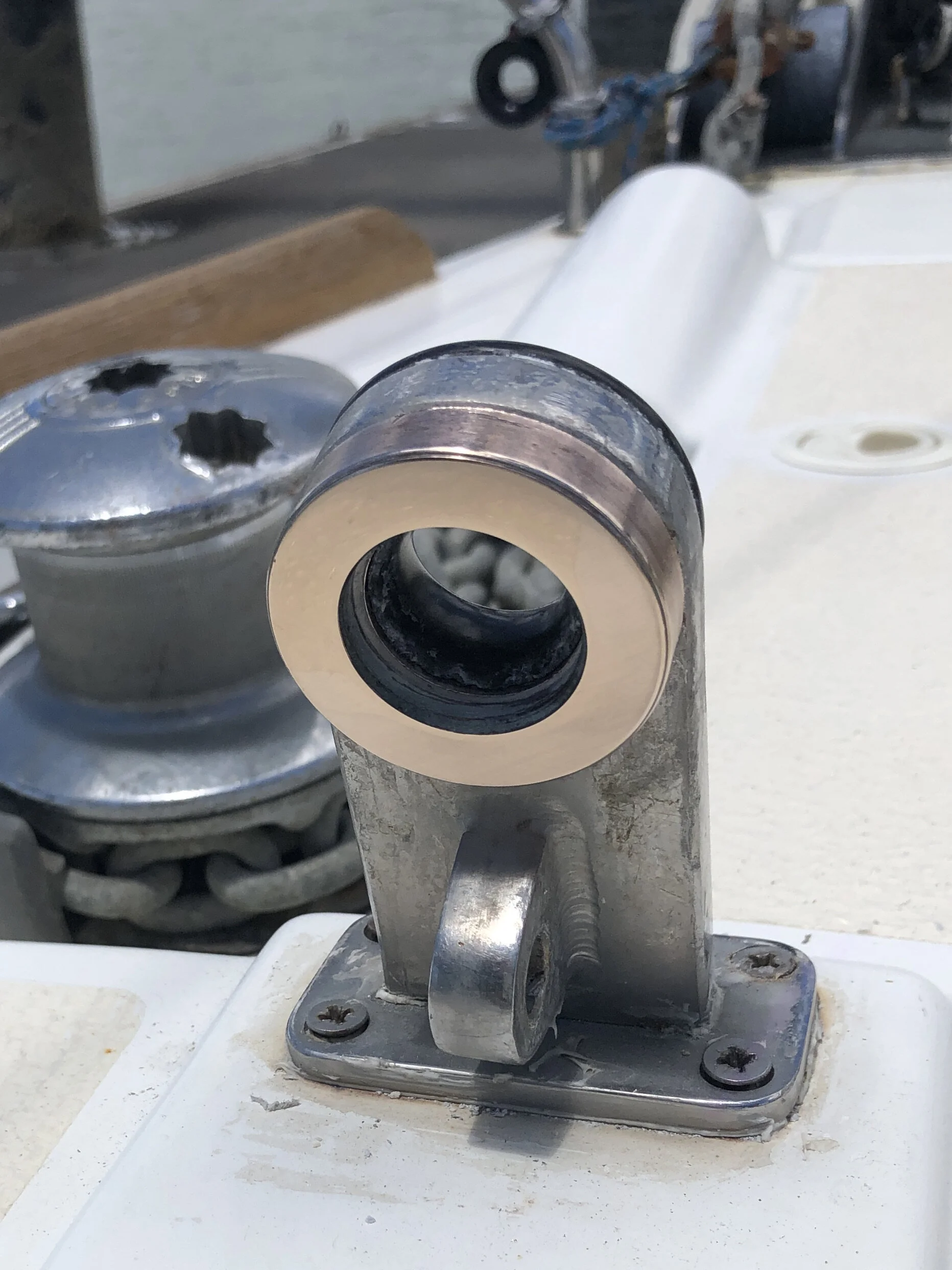 The chainplate complete with tack-tang.