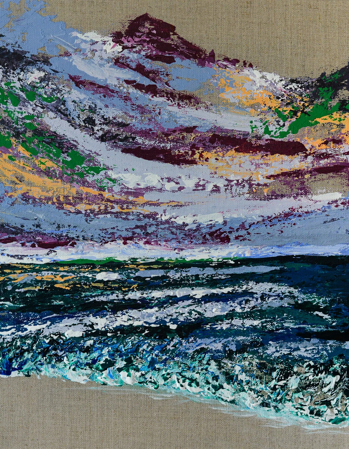 Blue Violet Sky Seascape