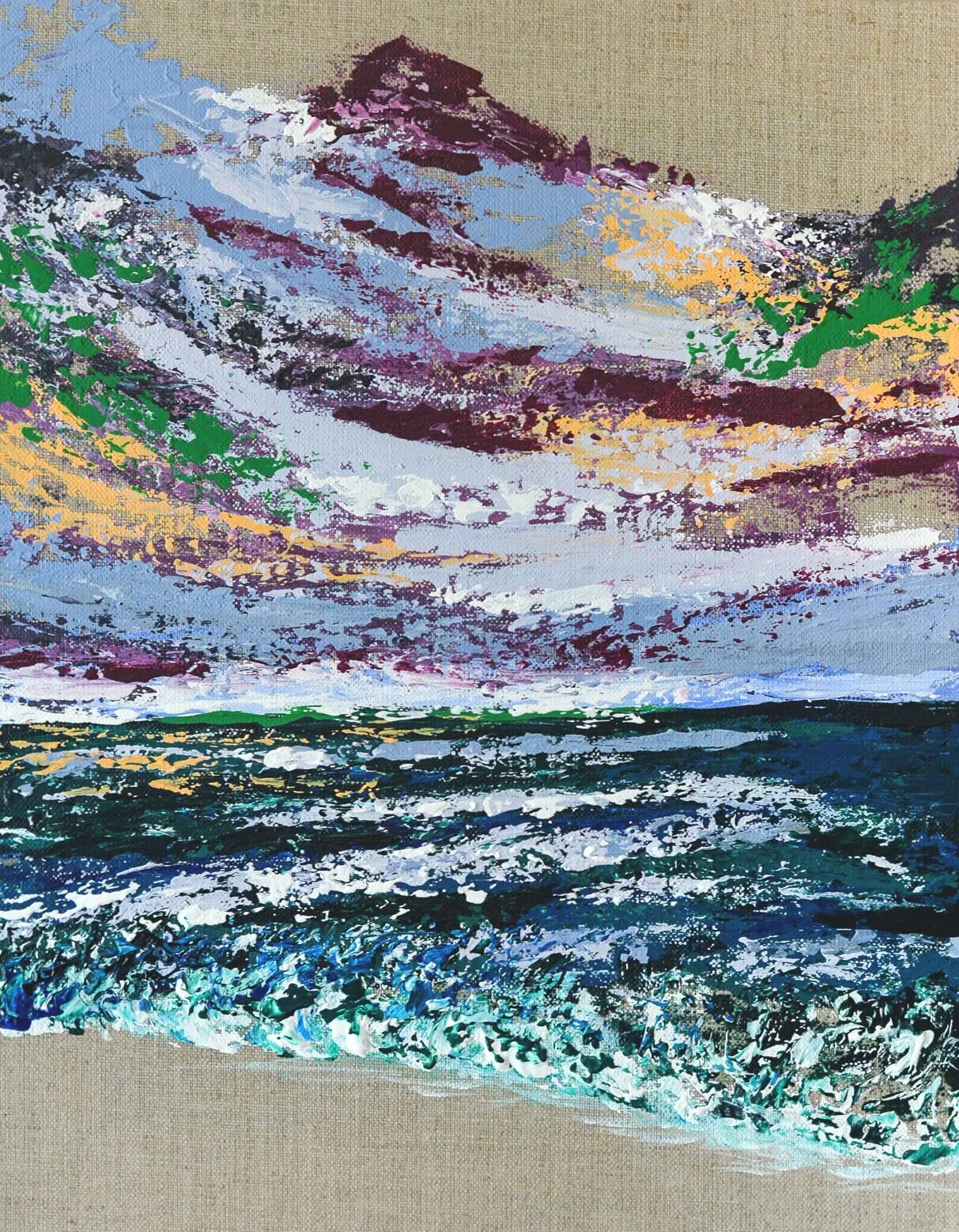 Blue Violet Sky Seascape