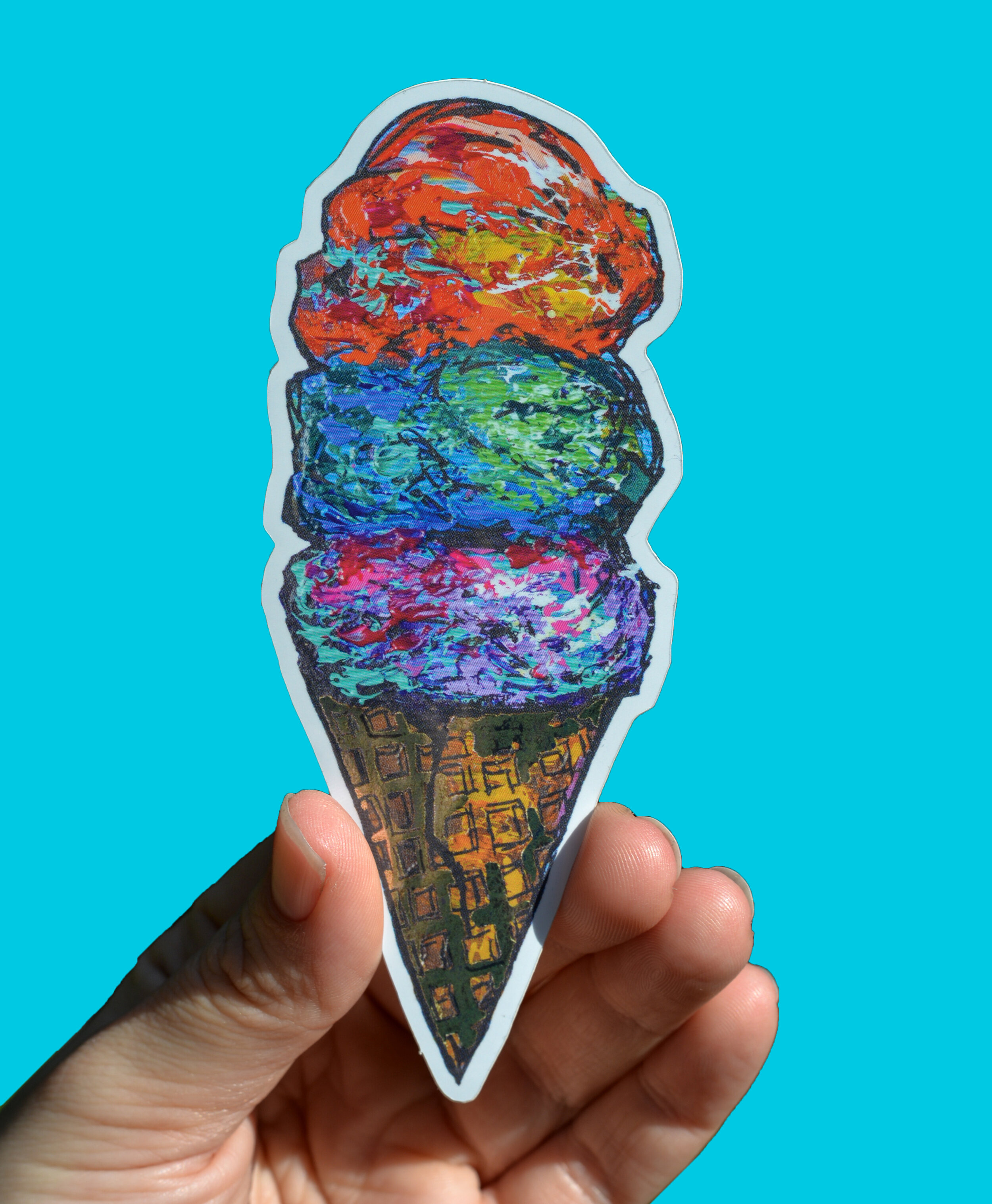 Ice Cream Sticker no. 1 with Gold Mirror 