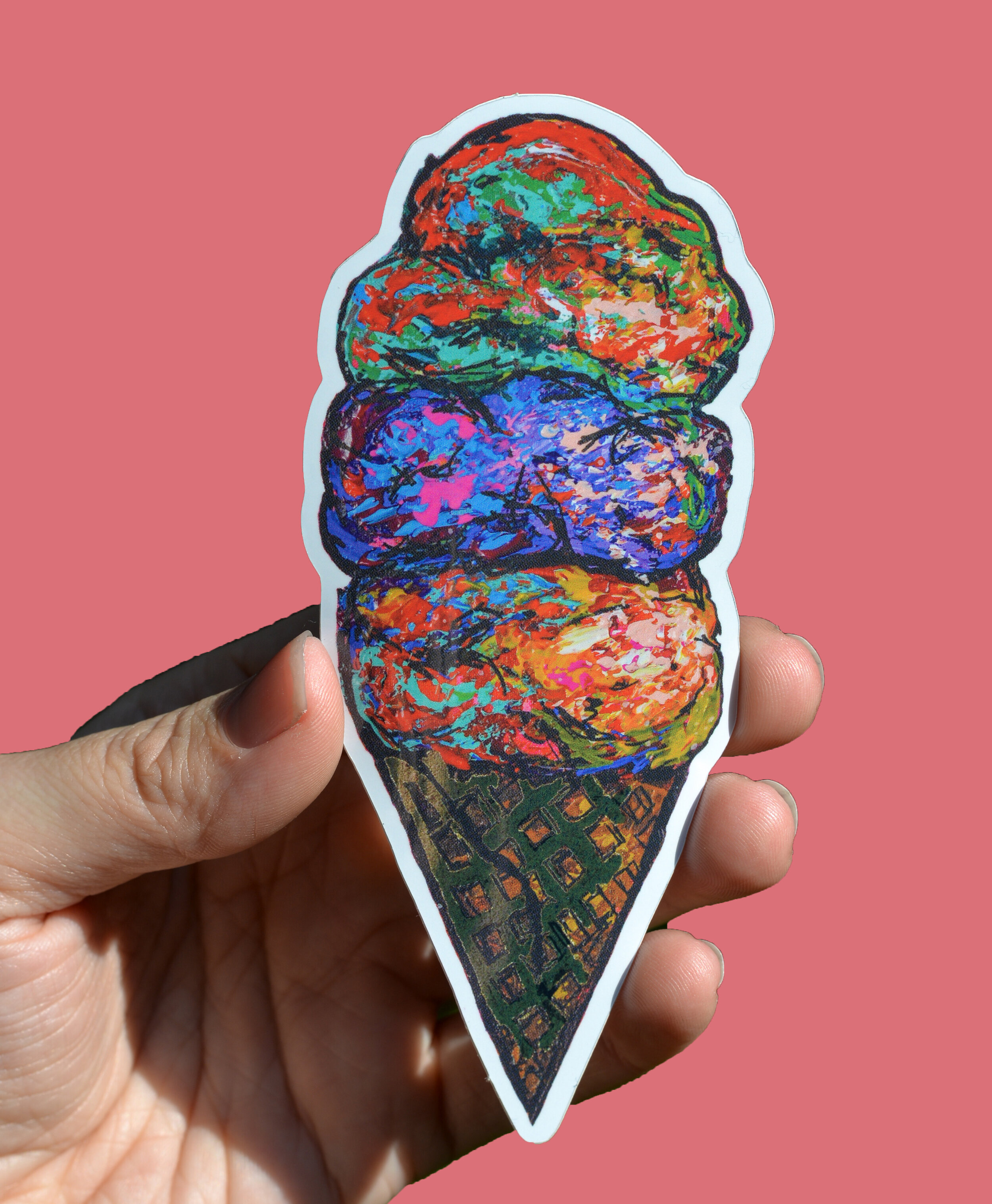 Ice Cream Sticker no. 2 with Gold Mirror 