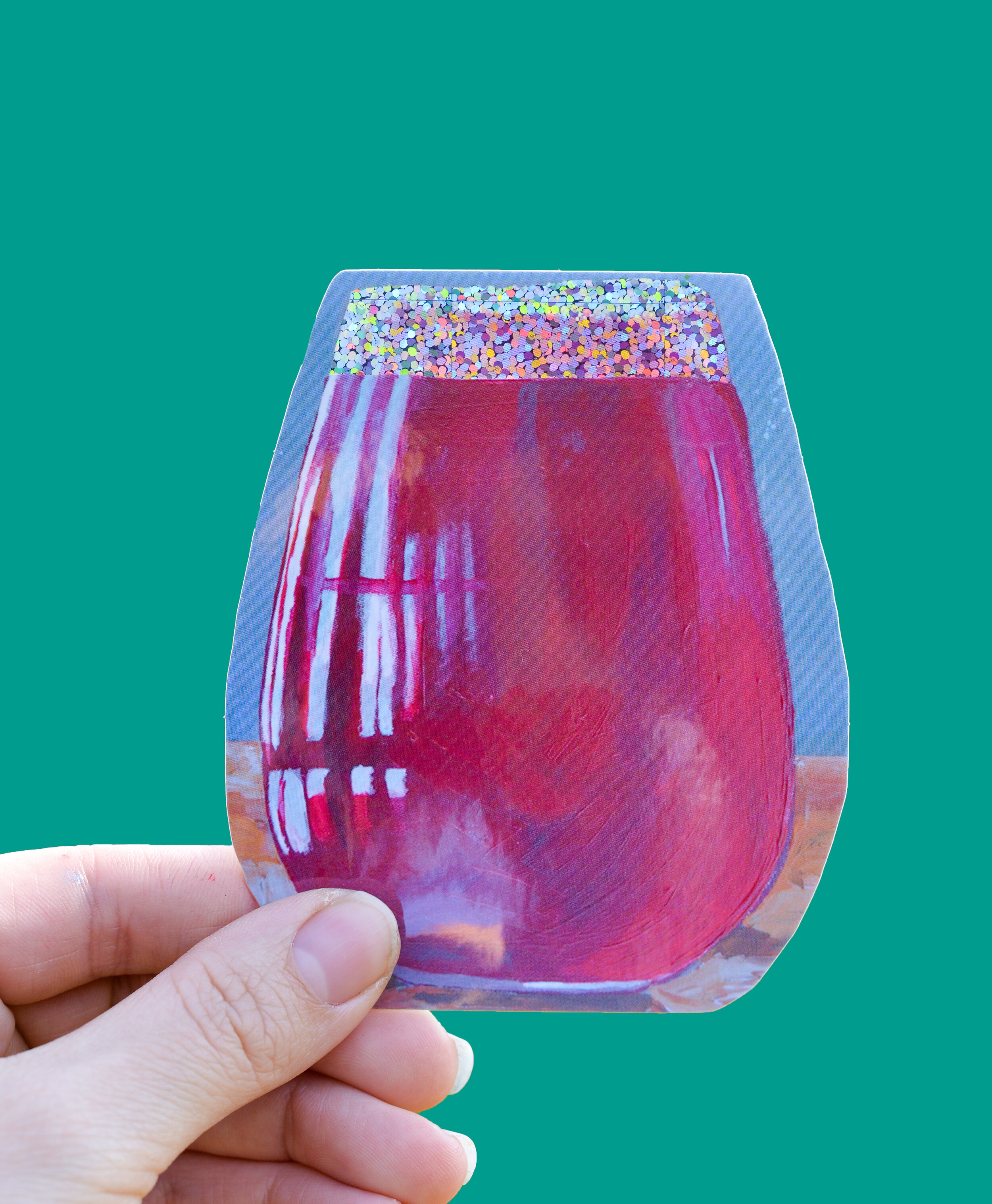 Beer Sticker with Glitter