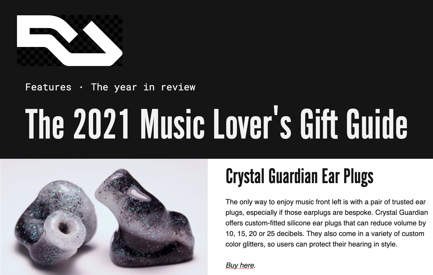 Featured in Resident Advisor's 2021 Music Lover's Gift Guide