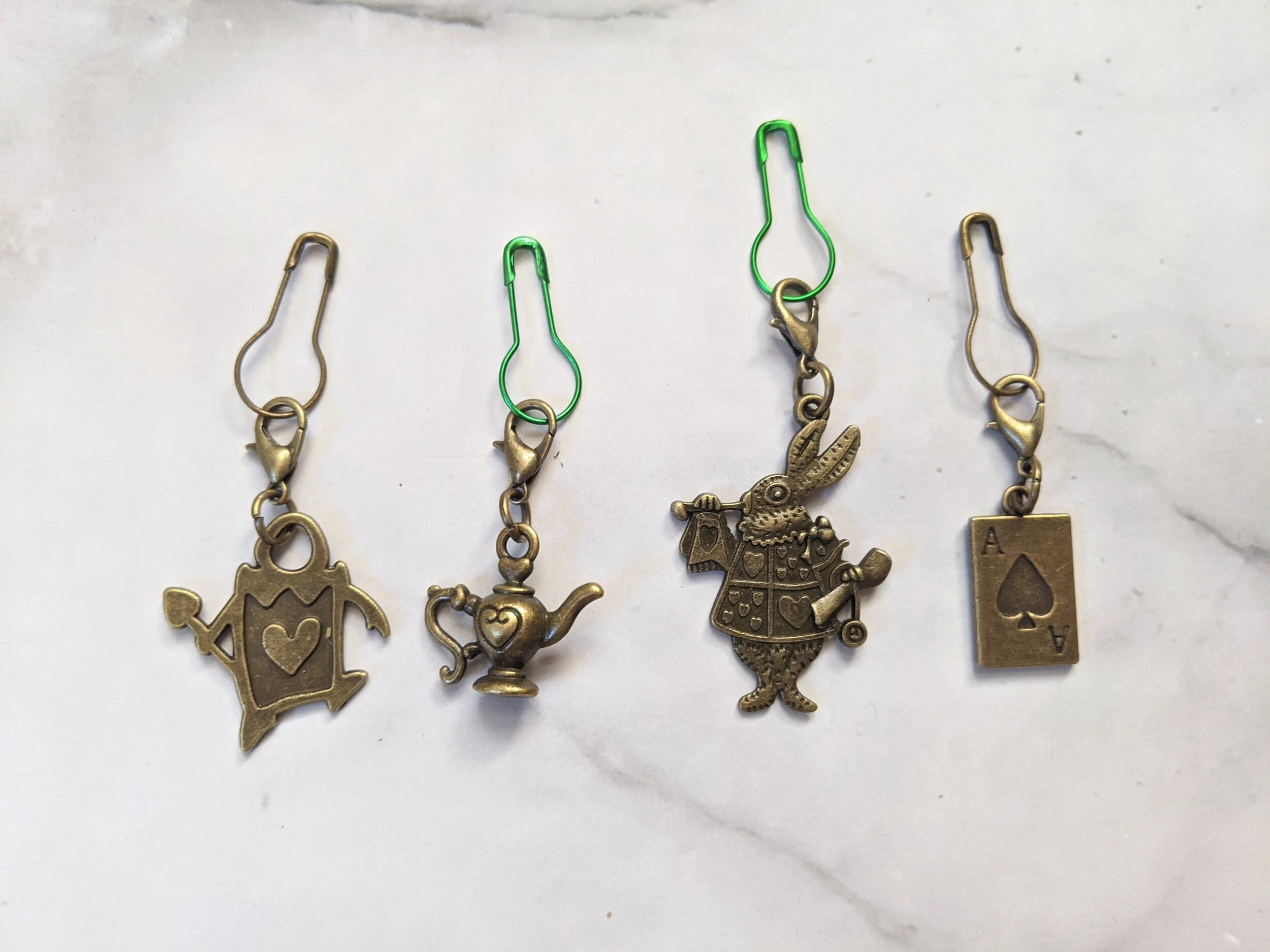 Looking Glass Stitch Markers/Pulls (HEAVY - Set of 4)