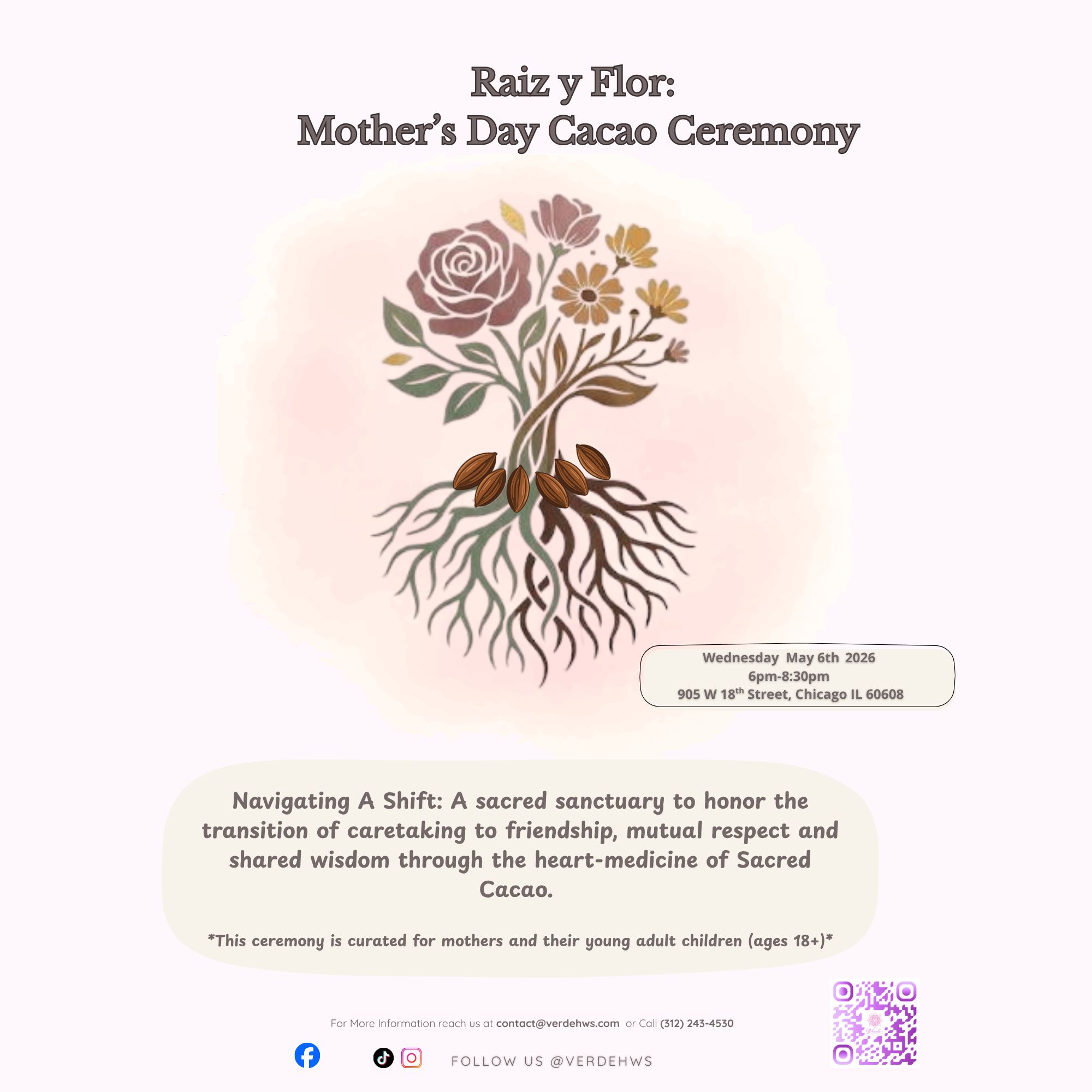 Raiz &amp; Flor (Root &amp; Bloom): A Mother &amp; Young Adult Cacao Ceremony