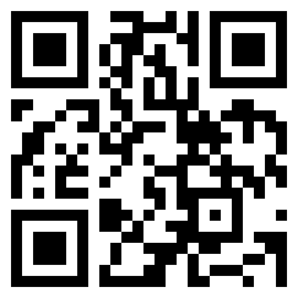 Black and white QR code to test.