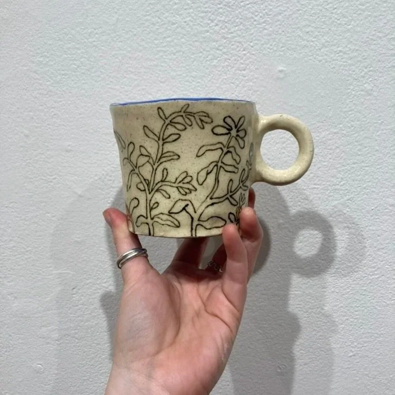 Blue Succulent Mug