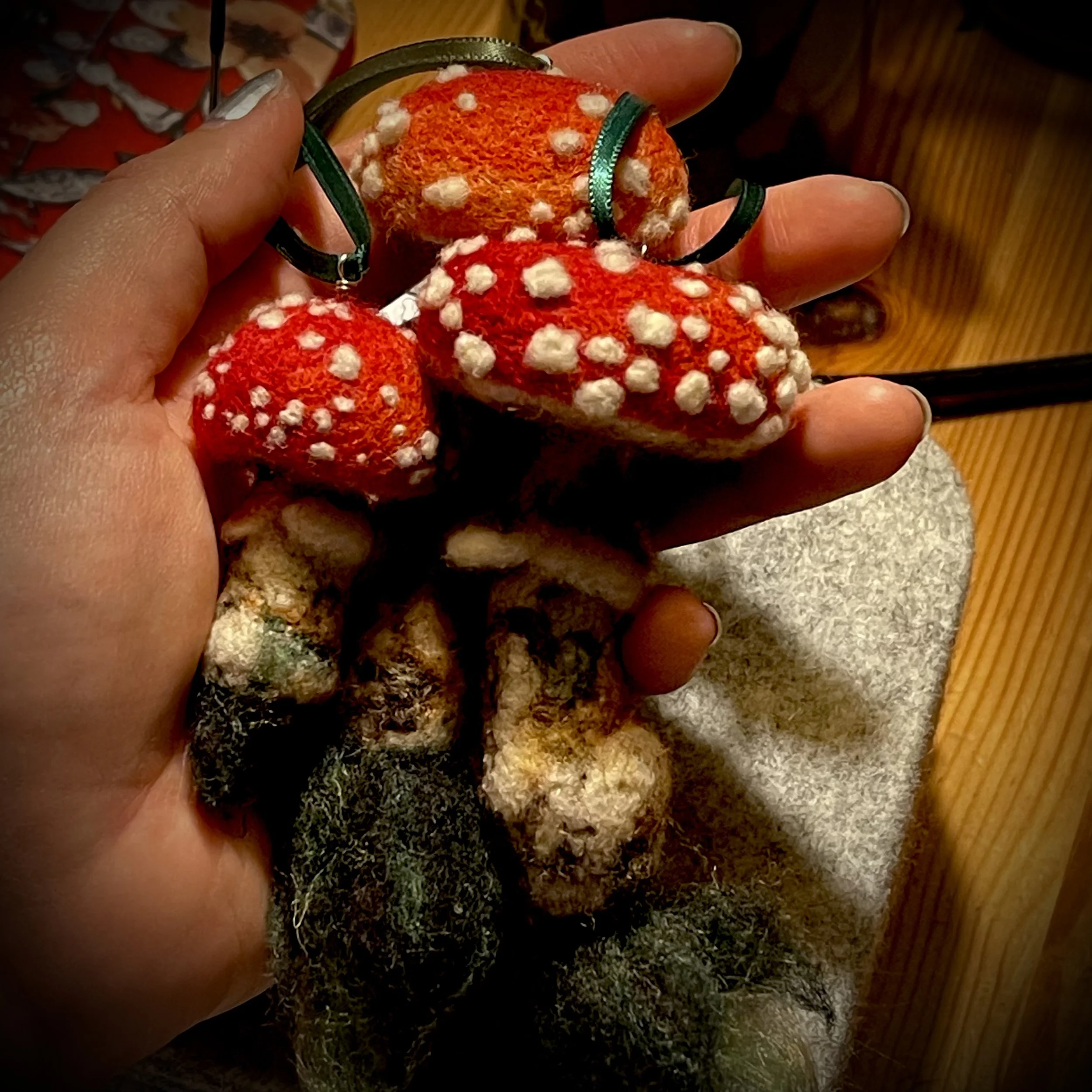 Needle Felted Mushrooms