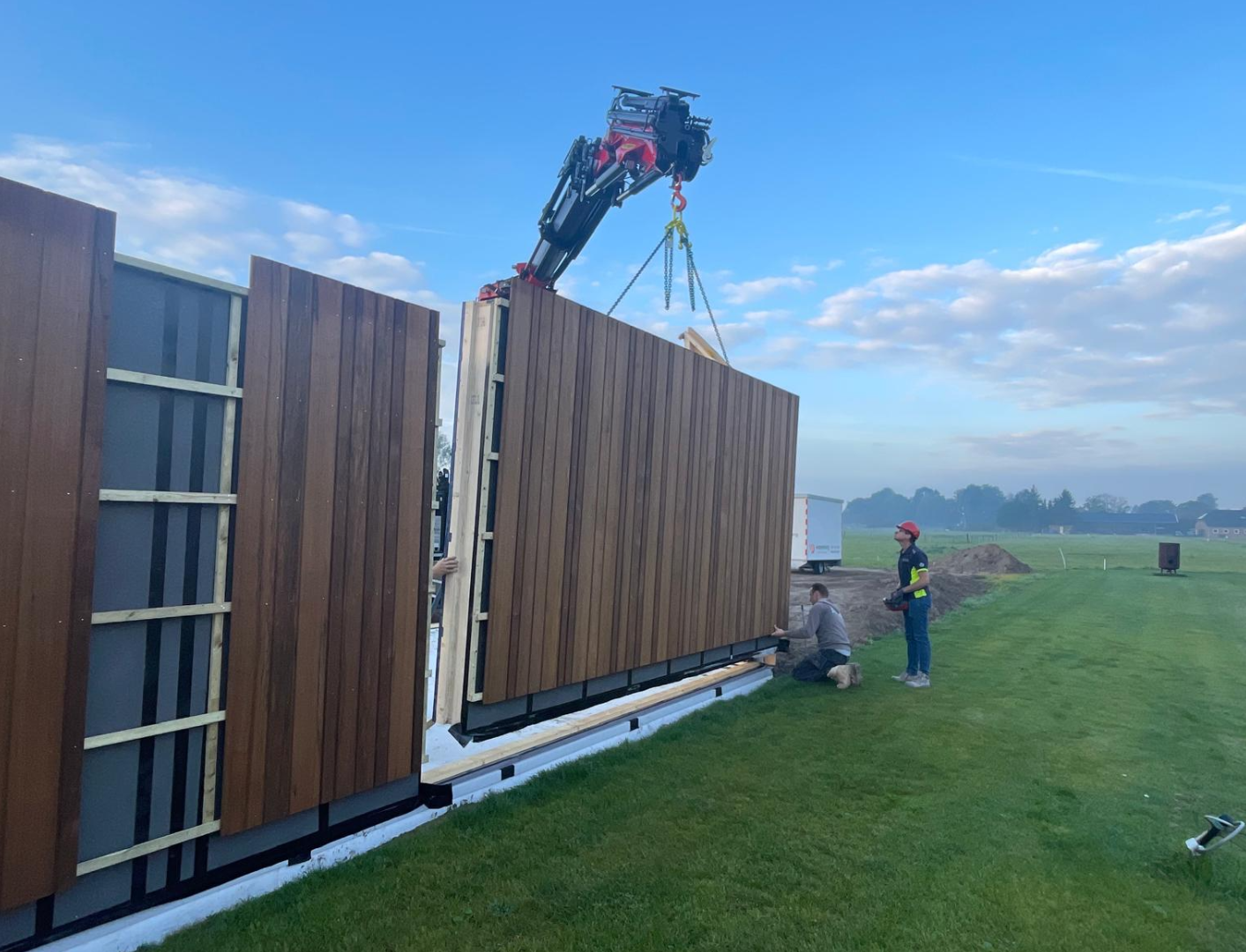 Schuurwoning wordt in twee dagen geplaatst!