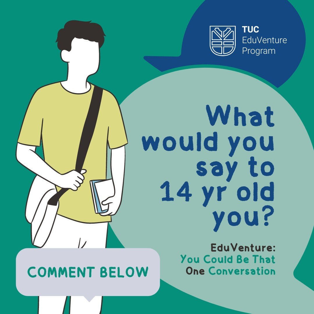 🎇 Spark a Conversation &amp; Join the EduVenture!⁠
⁠
What would you say to 14 yr old YOU?⁠
⁠
🌟 COMMENT BELOW 🌟⁠
⁠
----------⁠
⁠
As part of the EduVenture program, we want to spark conversations &amp; connections in the lives of our local young peo