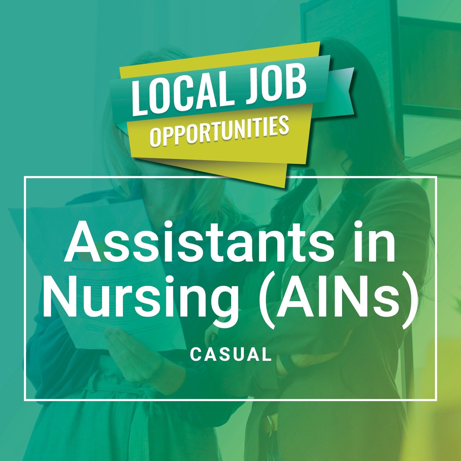 🤝 Local Jobs &amp; Opportunities
Assistants in Nursing (AINs) - MBC Nursing Agency

At MBC Nursing Agency, we are more than just a team &ndash; we're a family of experienced registered nurses, caring consultants, coordinators, NDIS experts, and educ