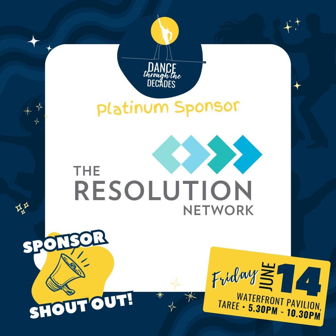 🌟 We're so incredibly grateful to The Resolution Network, our Platinum Sponsor for the Dance Through the Decades Fundraiser! 🎉 ⁠
⁠
Your partnership - as well as support in engaging our other sponsors - fortifies our efforts, helping us build a stro