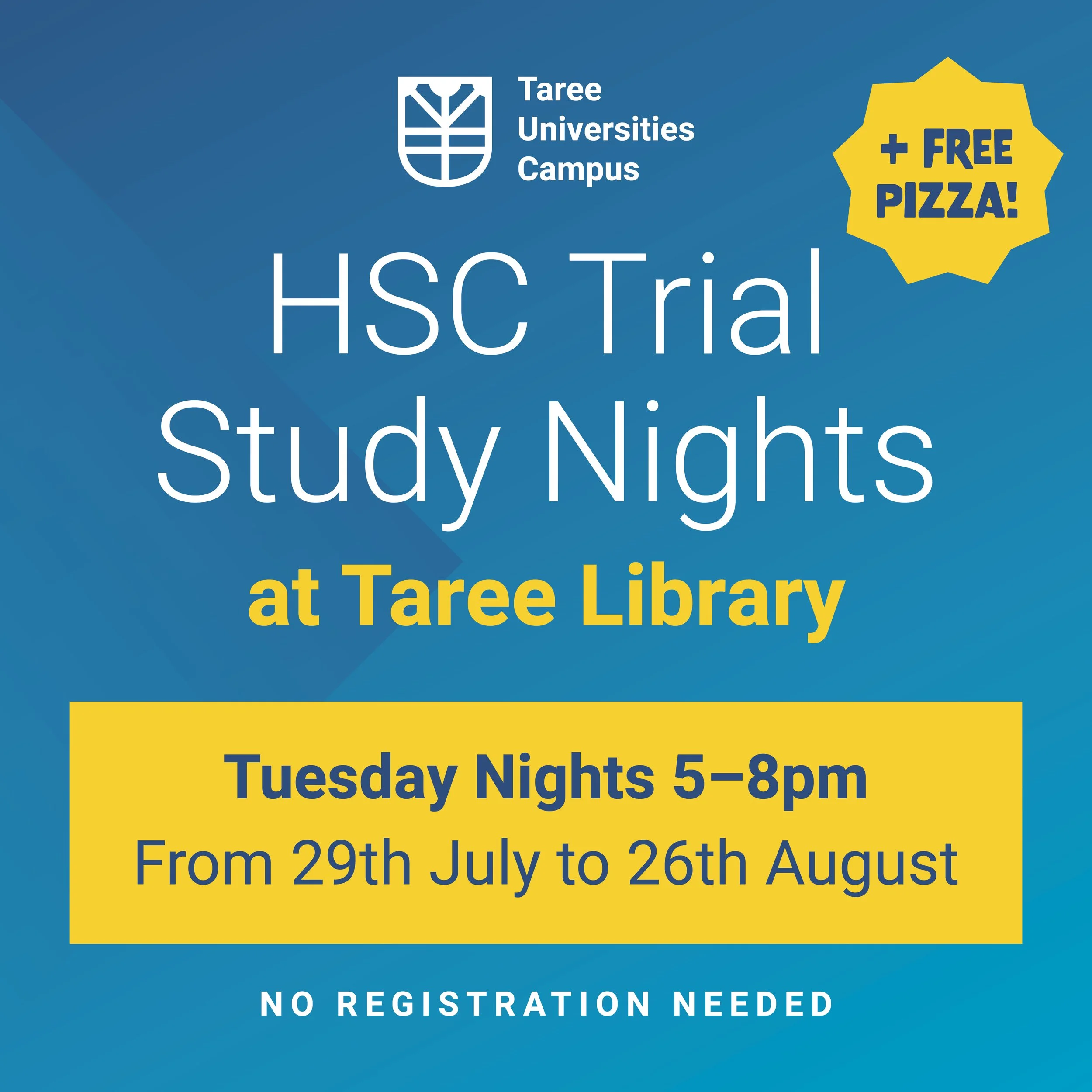 HSC Trial Study Nights – Now at Taree Library