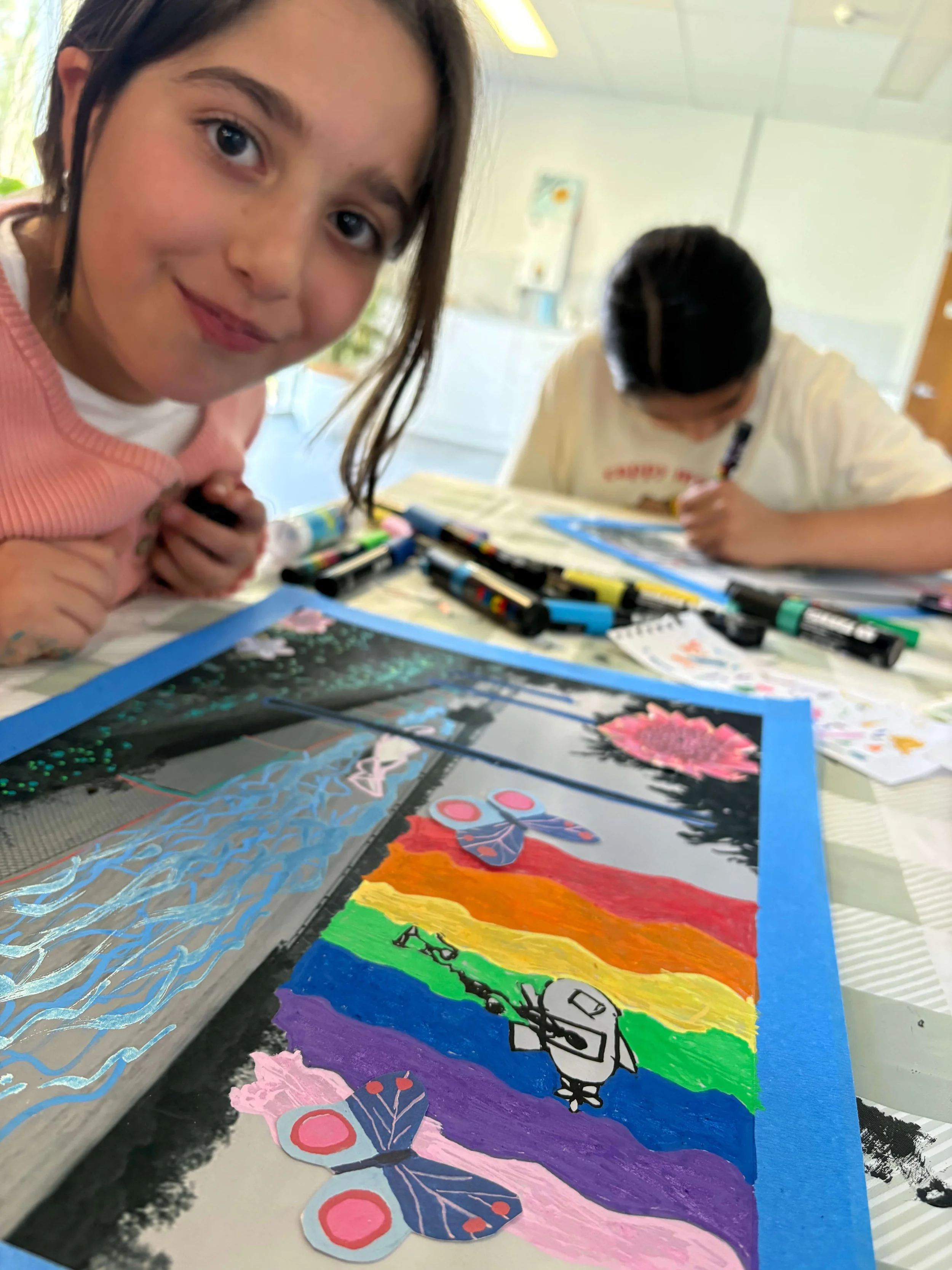 Raseel and her artwork