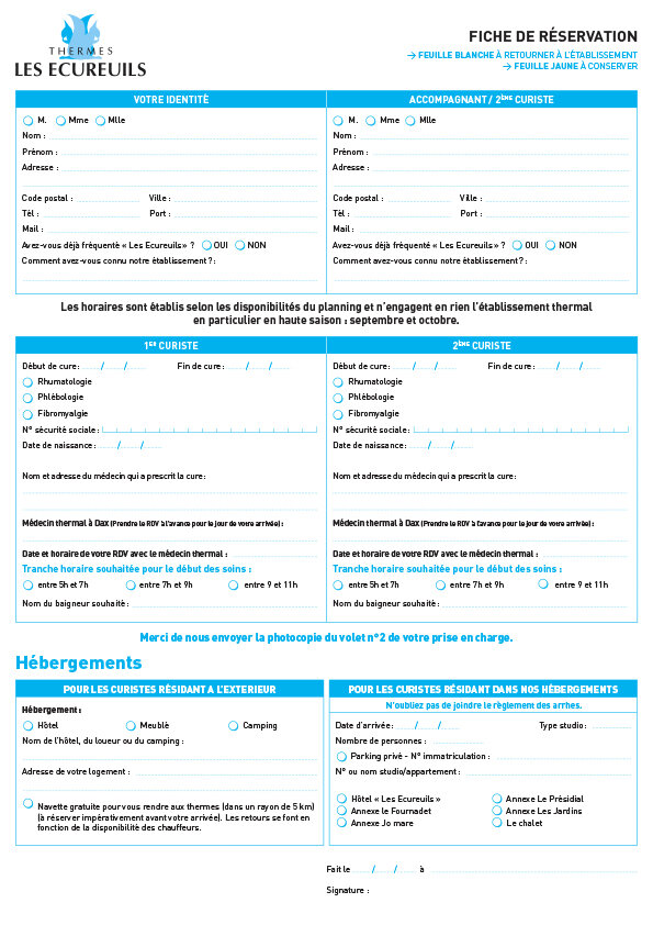 Brochures Hébergements