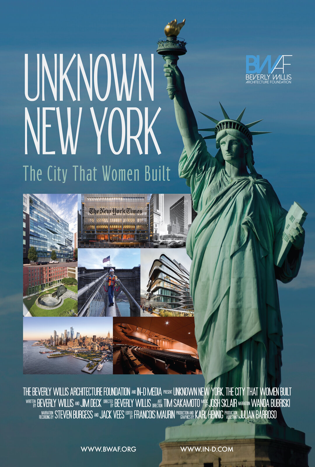 UNKNOWN NEW YORK: THE CITY THAT WOMEN BUILT A film written and directed by 90-year-old architect Beverly Willis to help redress the lack of awareness of the input that women have had in that city’s built form