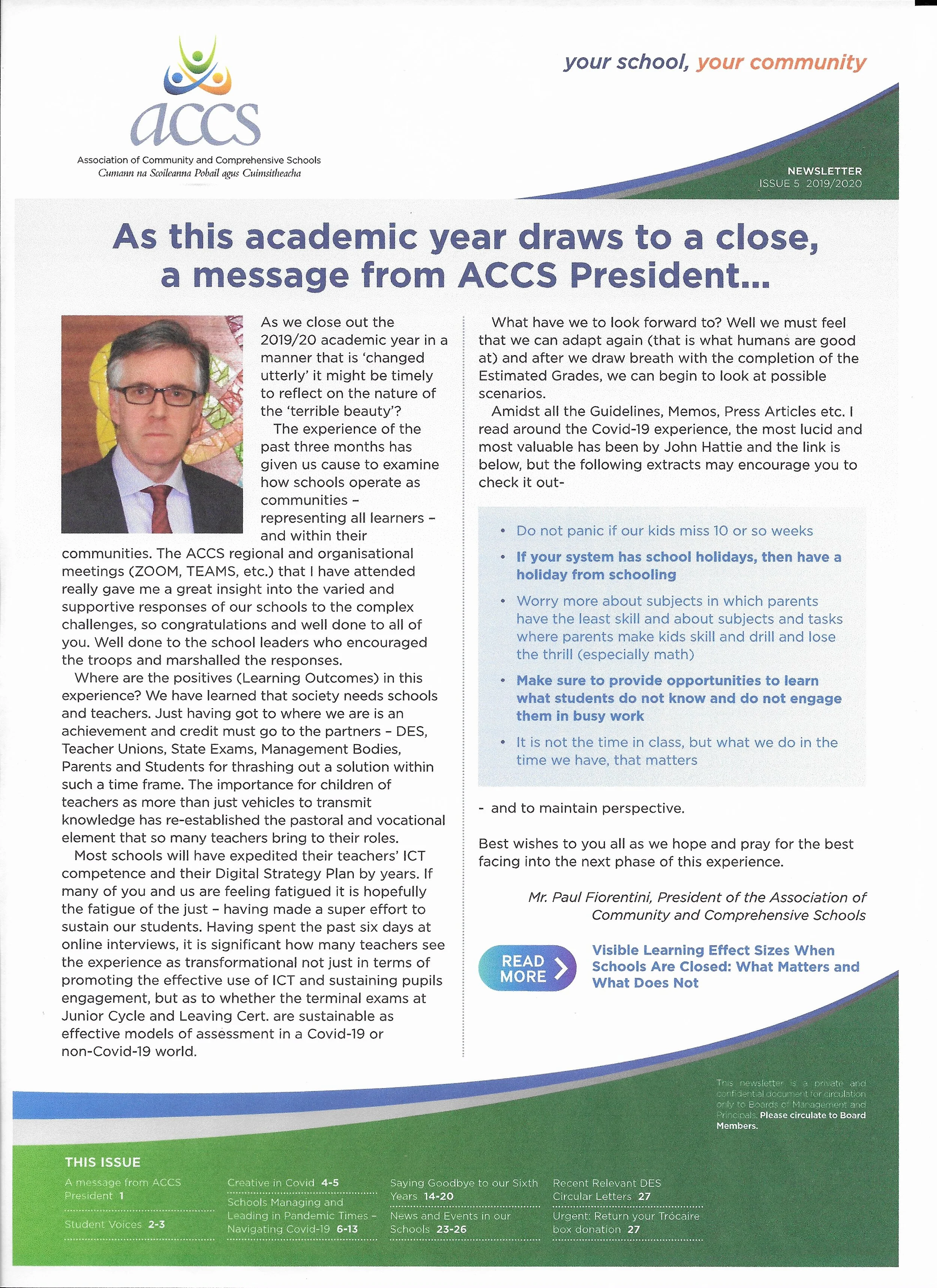 ACCS Newsletter 2019/2020 - Issue 5