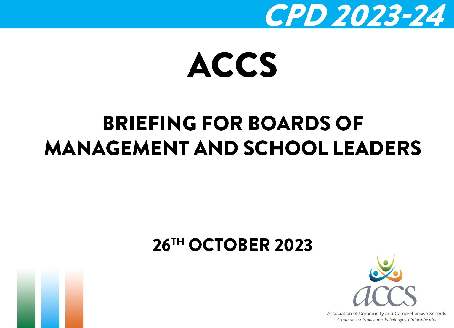 Briefing for Boards of Management and School Leaders