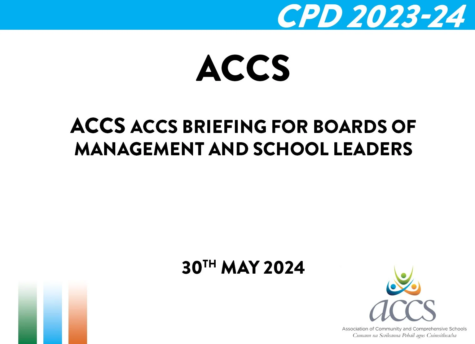 Briefing for Boards of Management and School Leaders