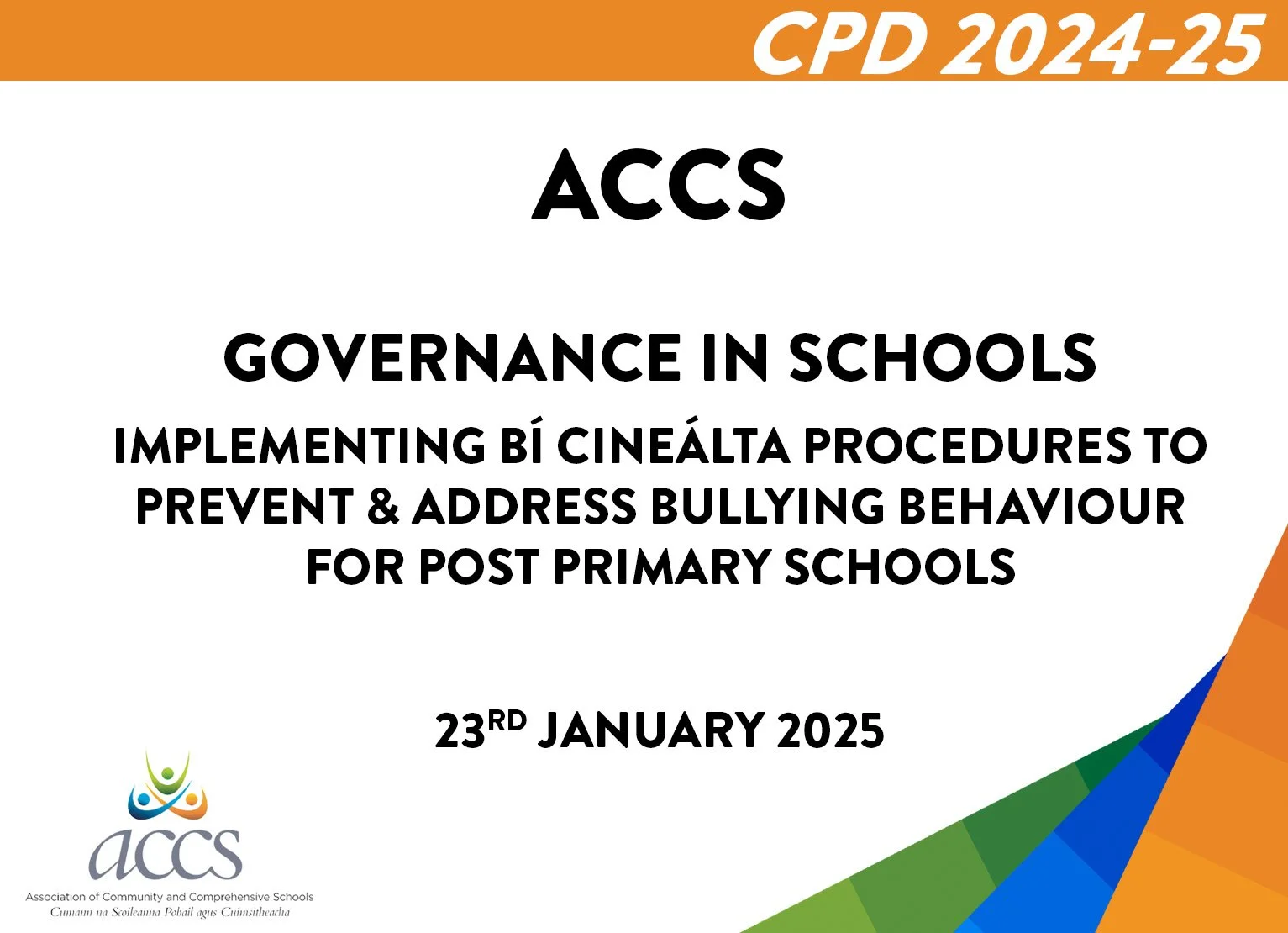 Governance in Schools - Implementing Bí Cineálta Procedures