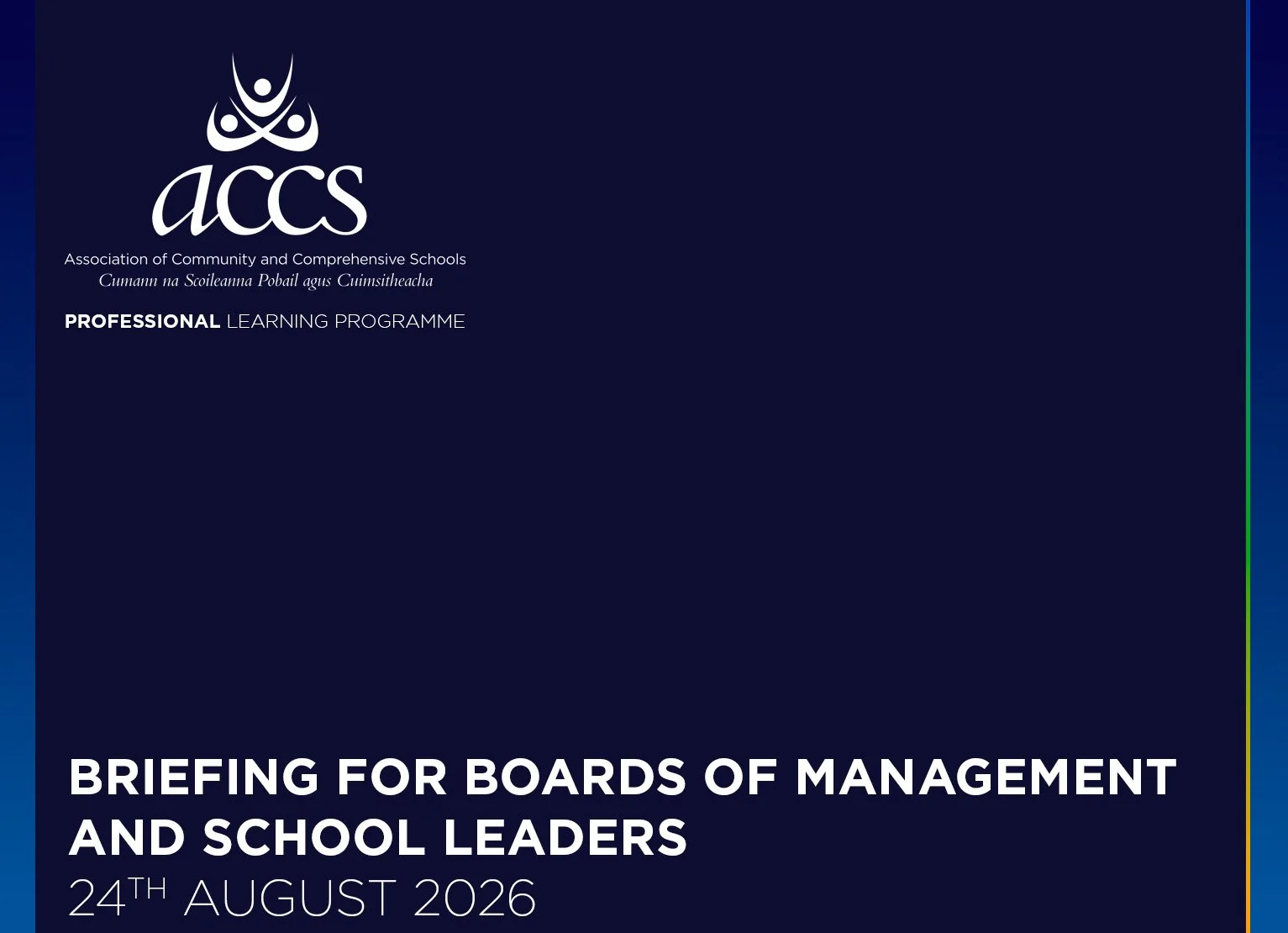 ACCS Briefing for Boards of Management and School Leaders