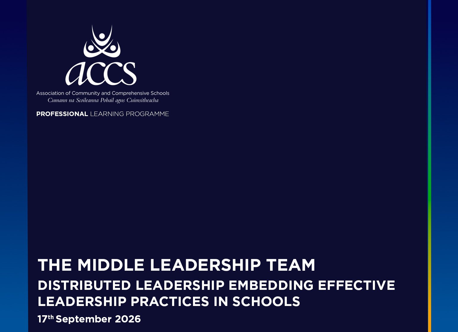 The Middle Leadership Team Distributed Leadership Embedding Effective Leadership Practices in Schools