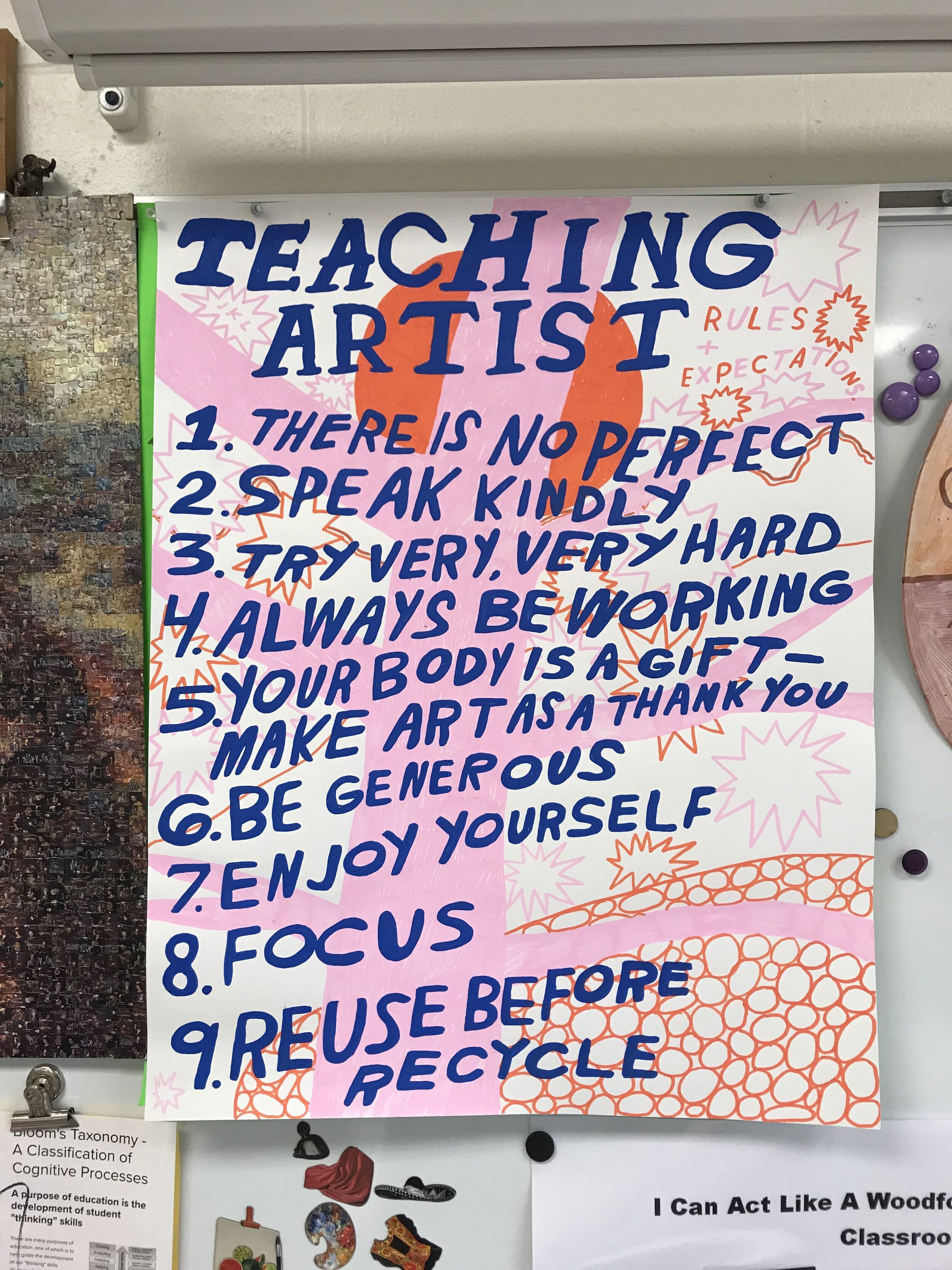 Teaching Artist Rules and Expectations