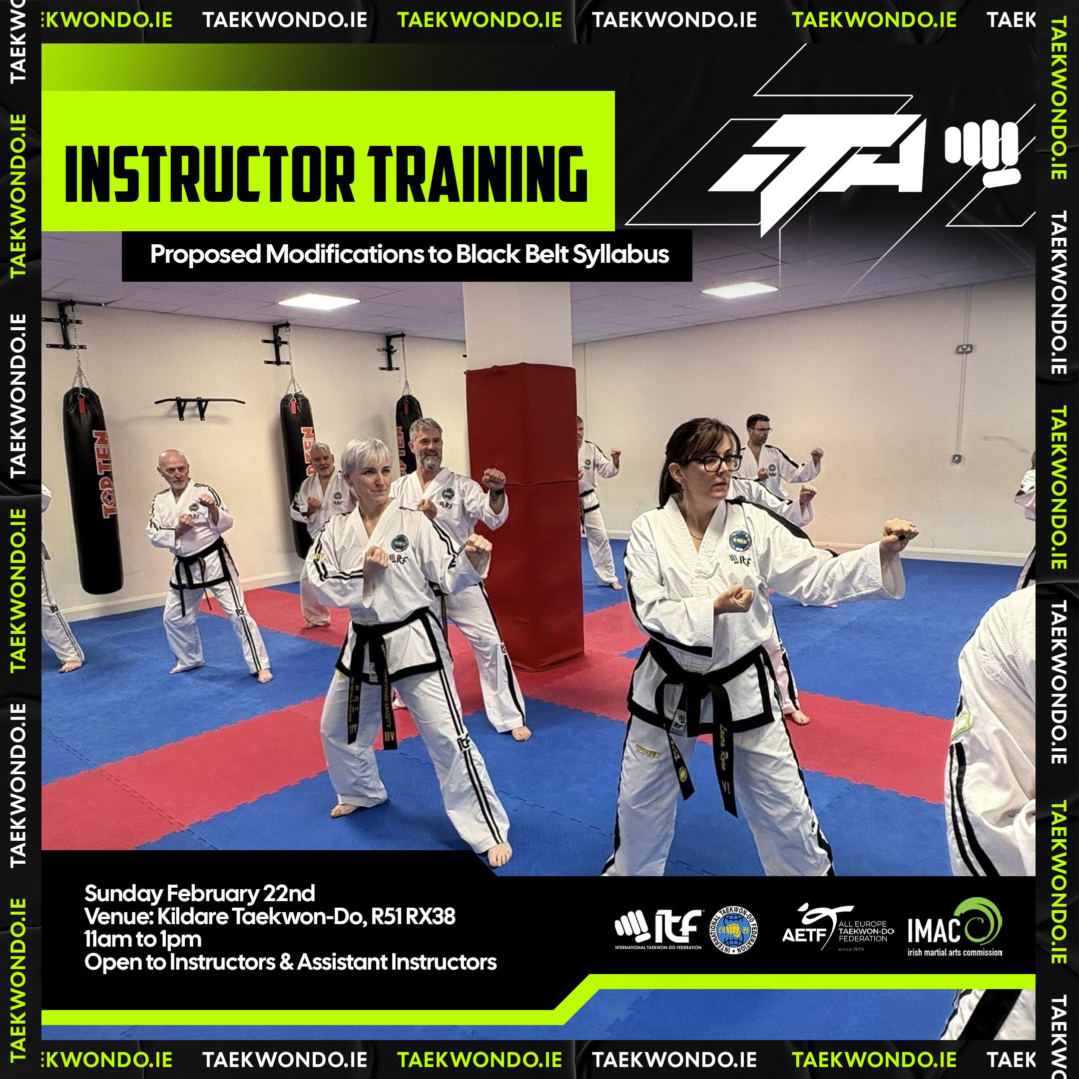 INSTRUCTOR TRAINING – BLACK BELT SYLLABUS UPDATES