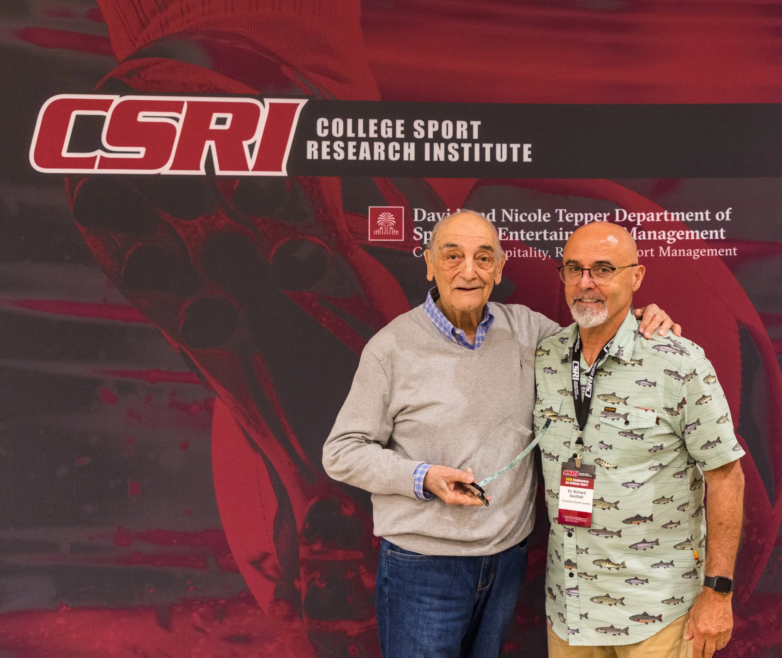 2026 Sonny Vaccaro Impact Award winner Dr. Richard Southall and Sonny Vaccaro