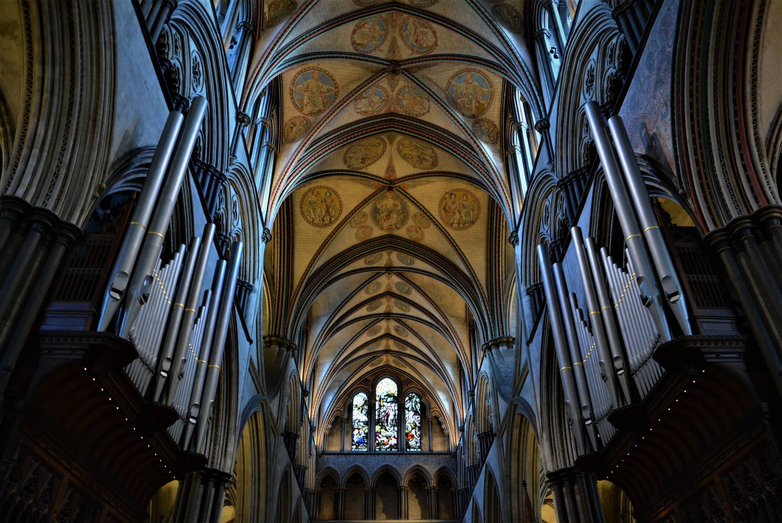 Arch Ceiling at Salisbury Cathedral, UK