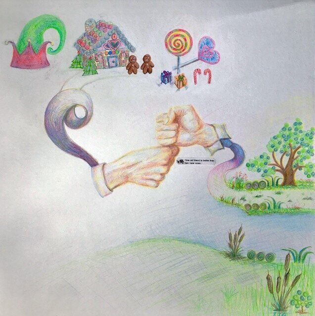 Colored pencil drawing