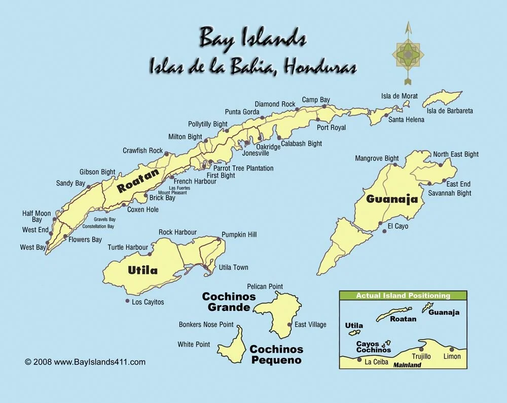 Bay Islands Honduras Map The Beautiful Bay Islands — Bay Islands Tourism Bureau
