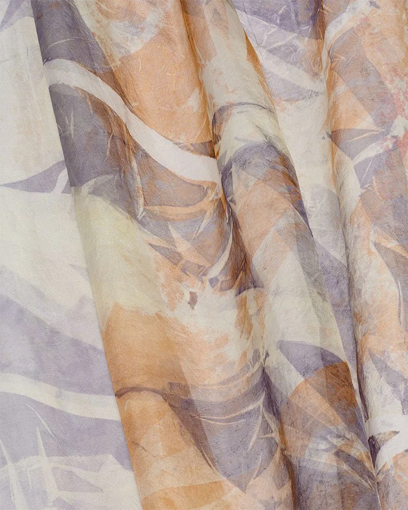 The benediction of devotion, close up draped, screen print on silk, 65 x 138 cm, Janine Saul, 2025.jpg