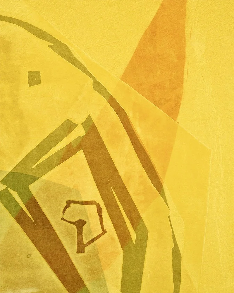 The amarillo, close up, screen print on silk, 98 x 112cm, Janine Saul, 2025.jpg