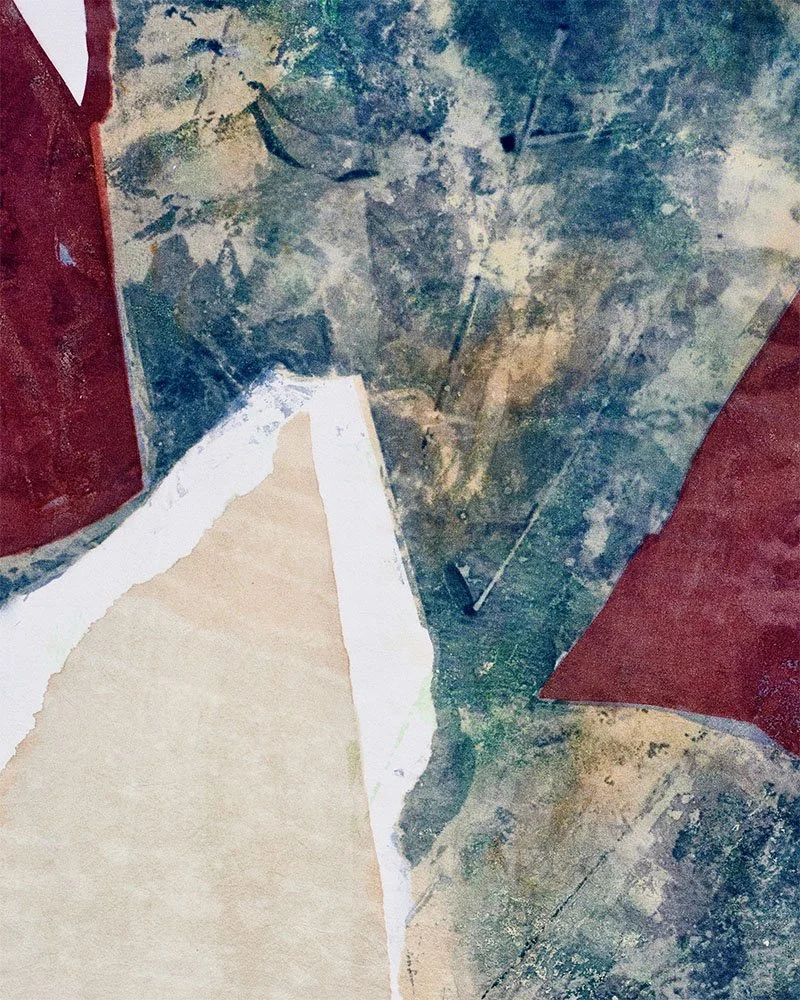 The shrine, close up, screen print on silk, 105 x 139cm, Janine Saul, 2025.jpg
