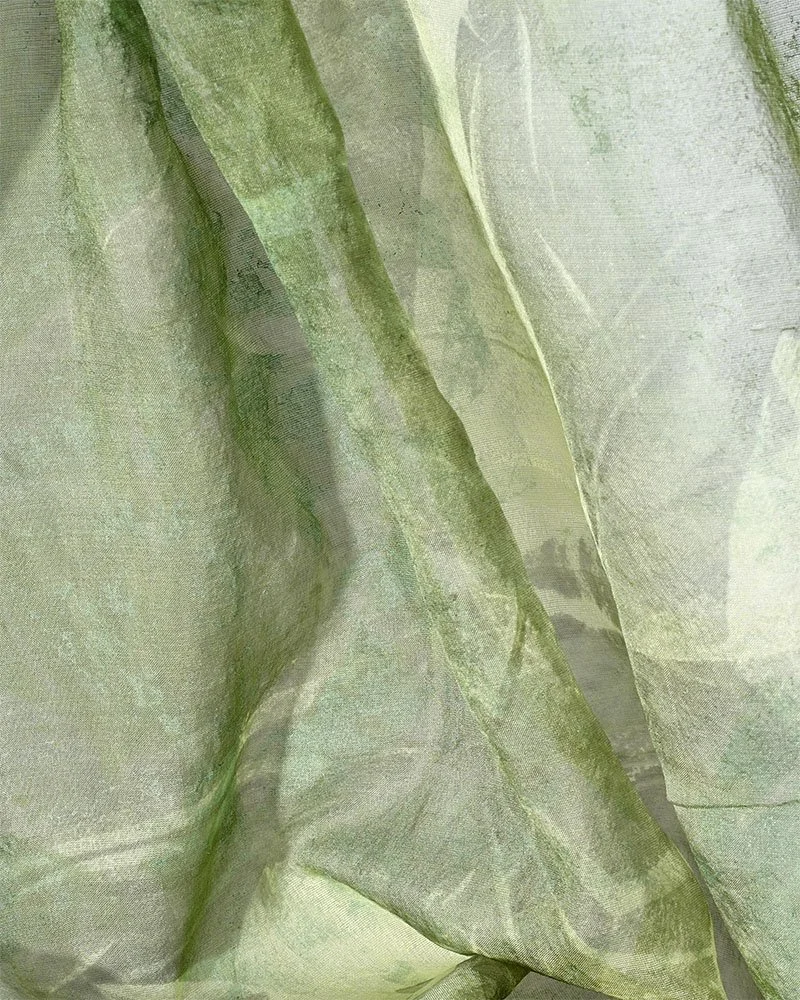 The toucan, close up draped, screen print on silk, 45 x 67cm, Janine Saul, 2025.jpg