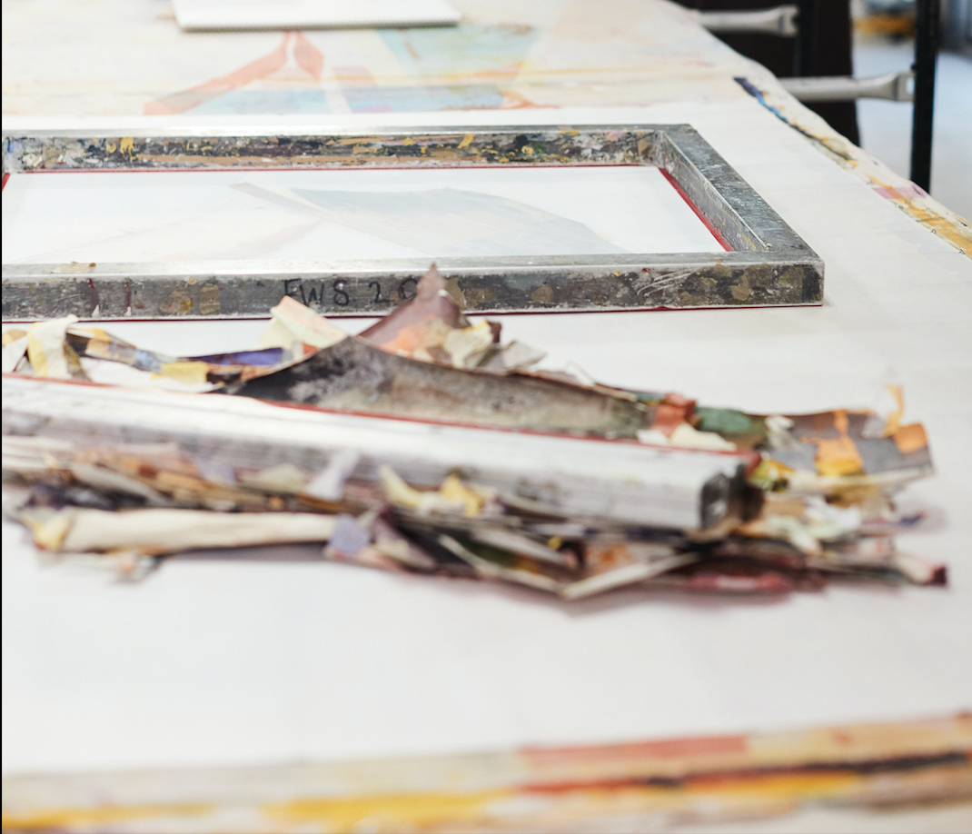 Janine Sauls screen printing table