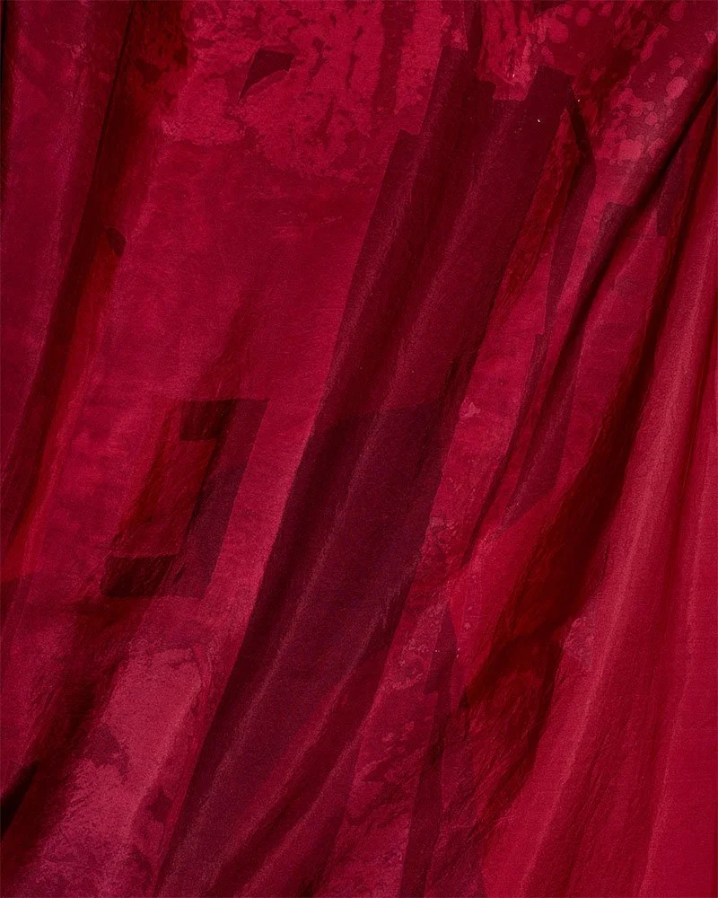 The berry, close up draped, screen print on silk, 101 x 140cm, Janine Saul, 2025.jpg