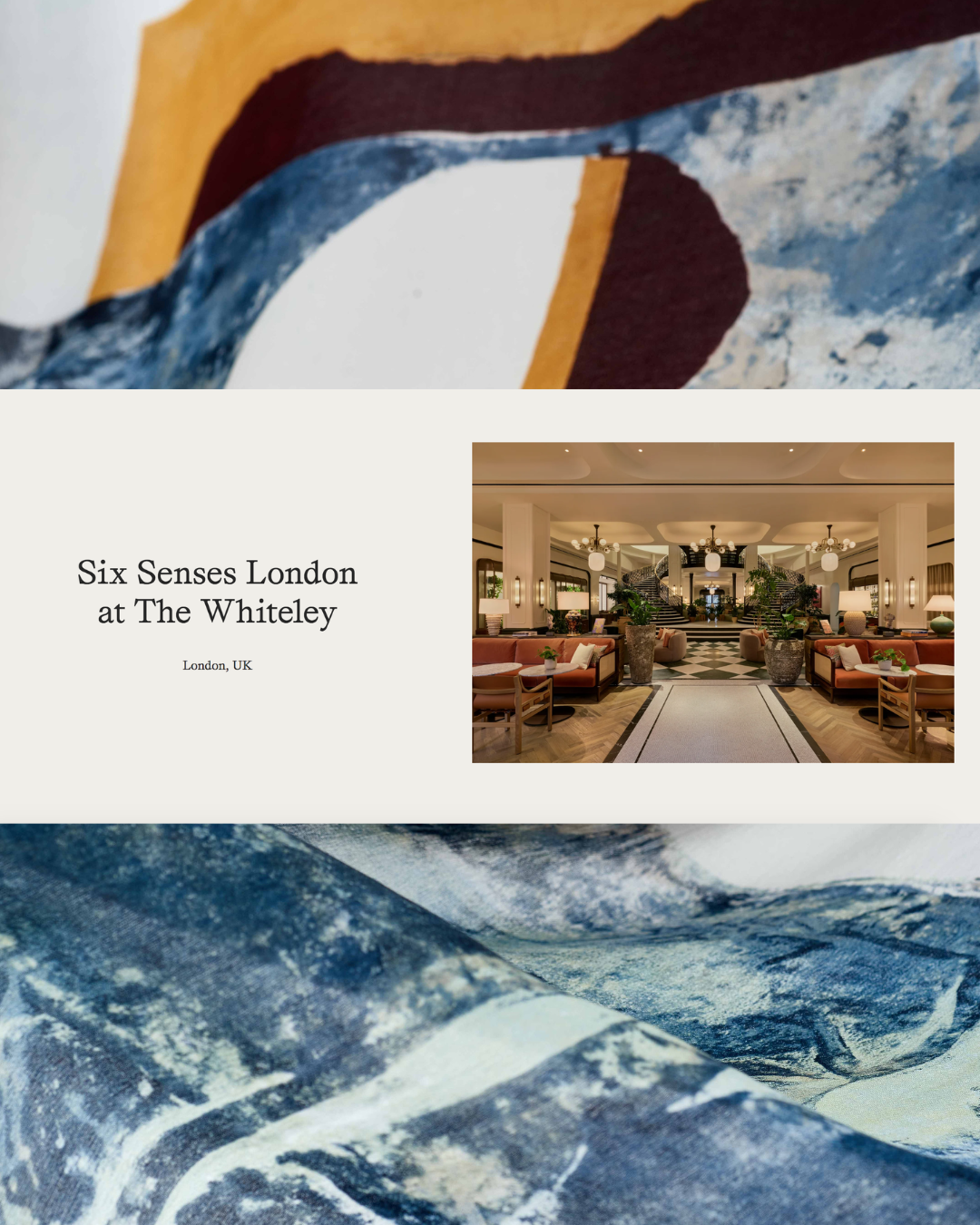 six senses hotel janine saul textile artist